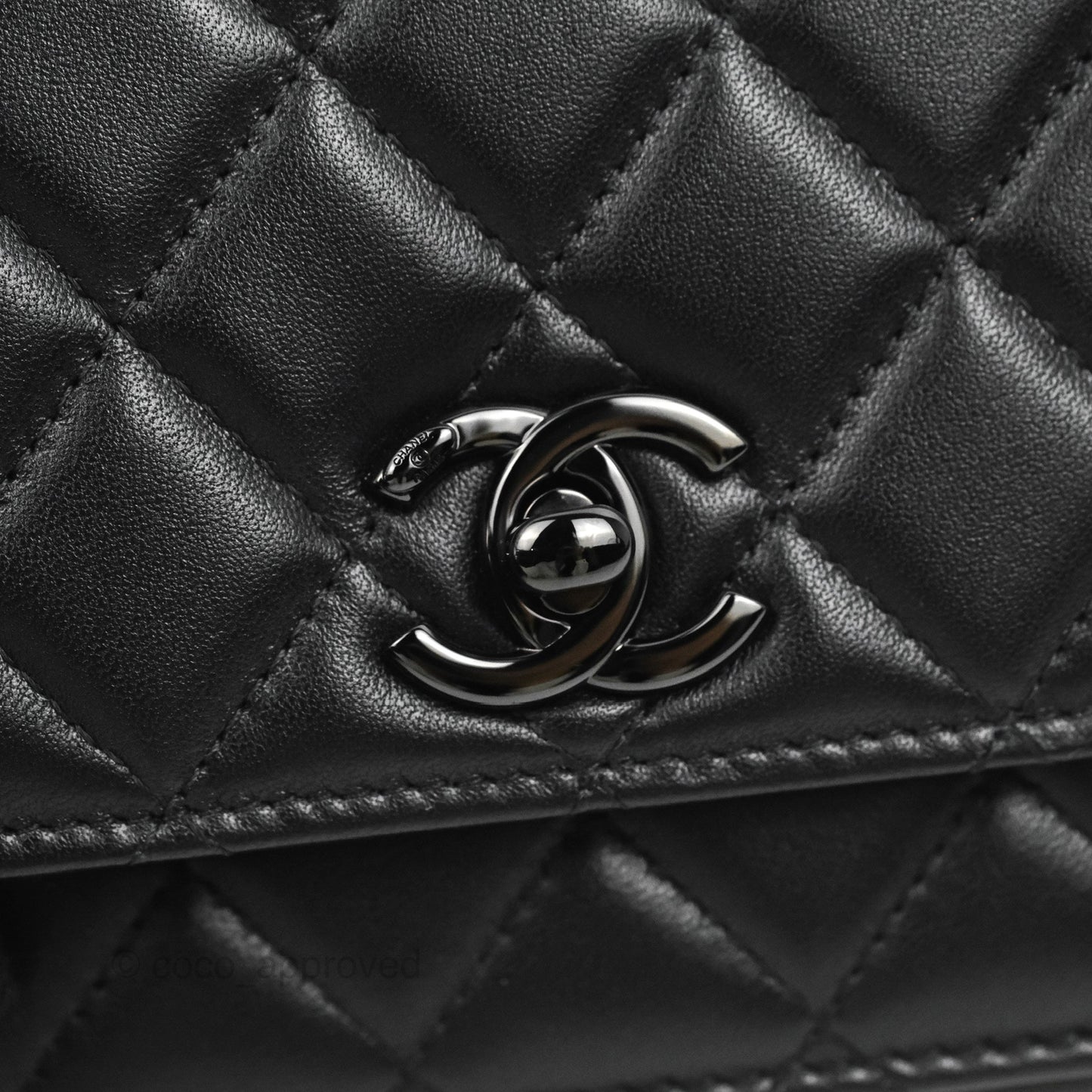Chanel Trendy CC WOC Black Lambskin So Black Hardware