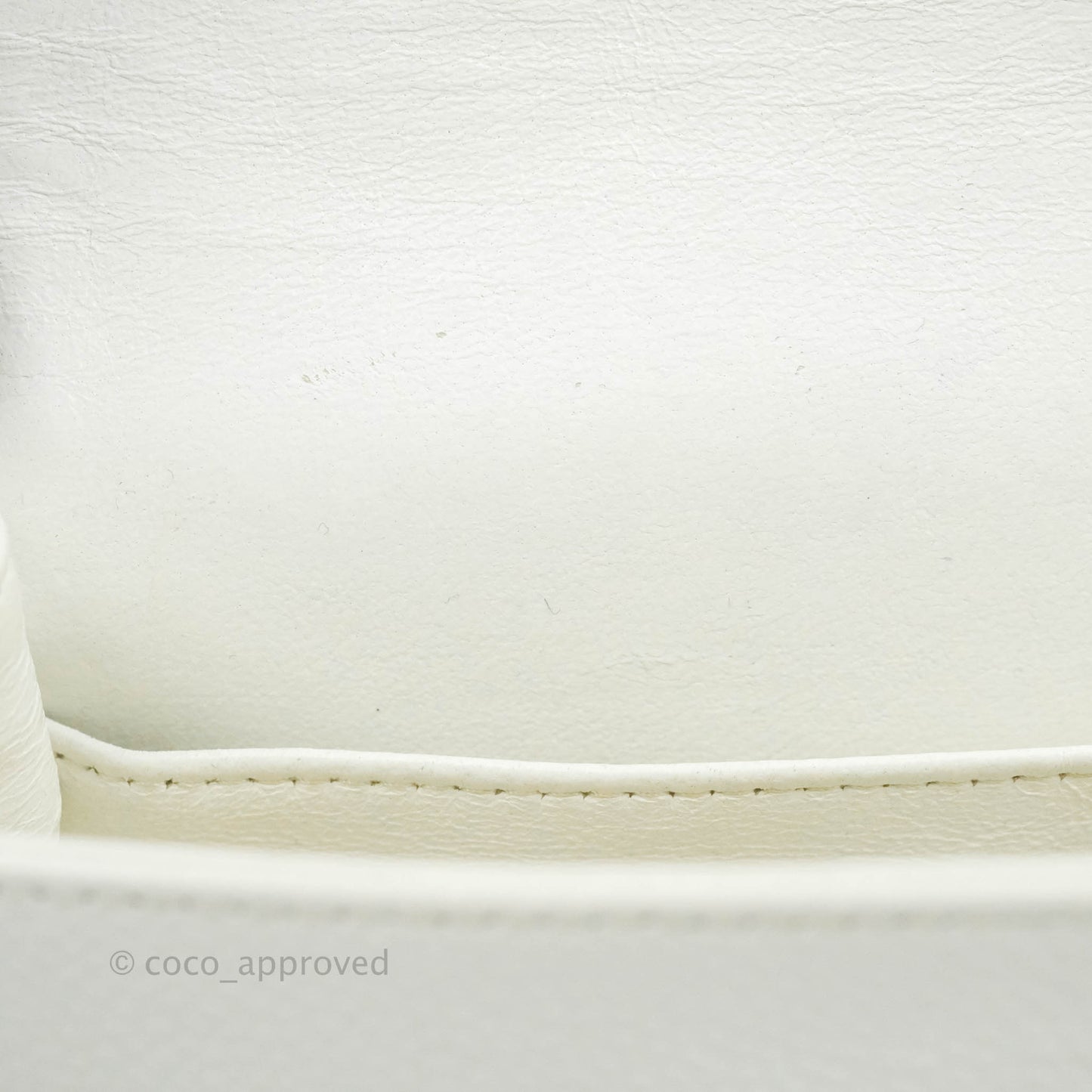 Chanel Classic M/L Medium Double Flap White Caviar Silver Hardware