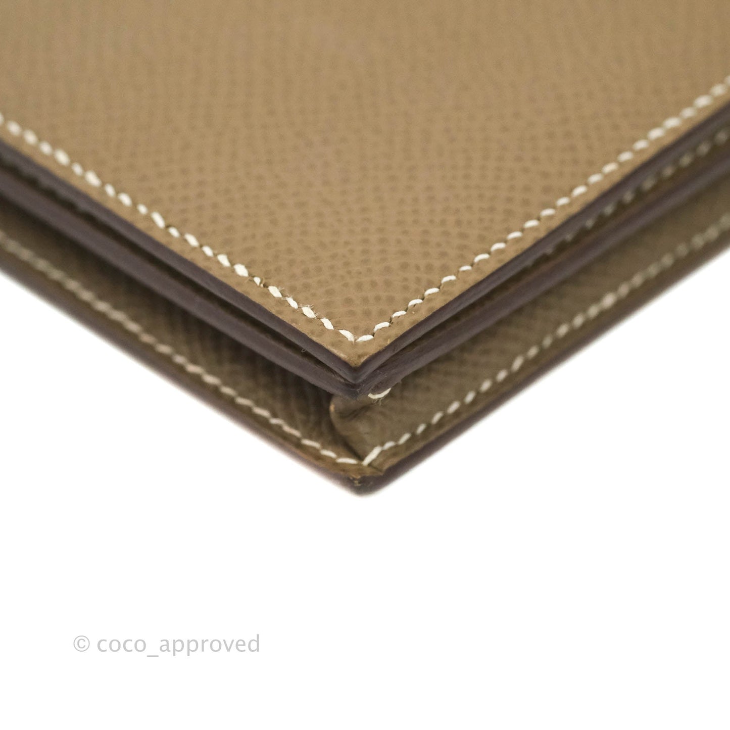 Hermès Bearn Wallet Etoupe Epsom Gold Hardware