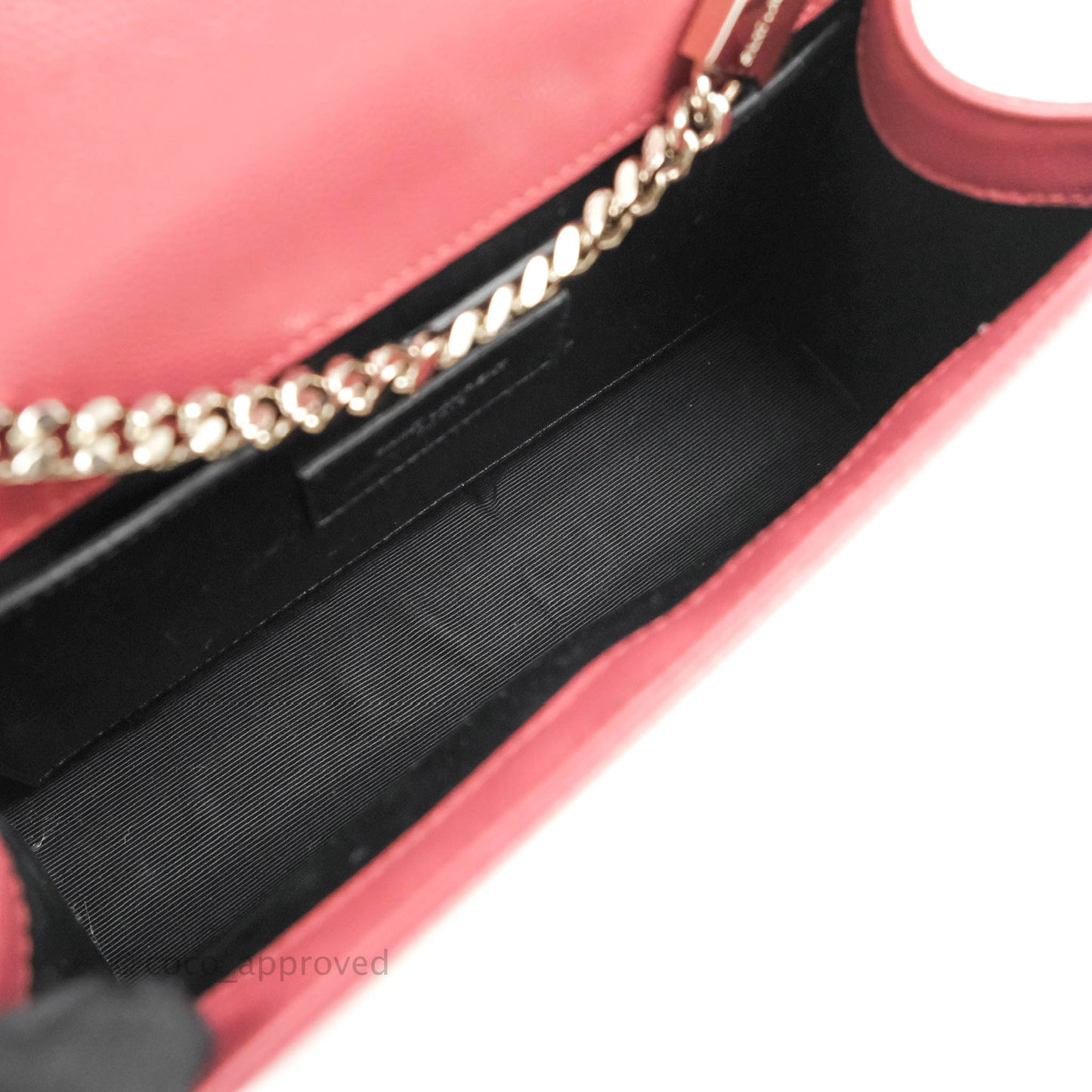 Saint Laurent New Small Classic Monogram Kate Chain Bag Mystic Rose Grained Calfskin Silver Hardware