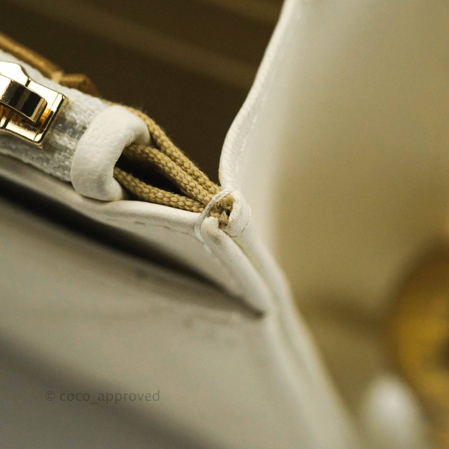 Chanel Quilted Pearl Crush Wallet on Chain WOC White Lambskin Aged Gold Hardware
