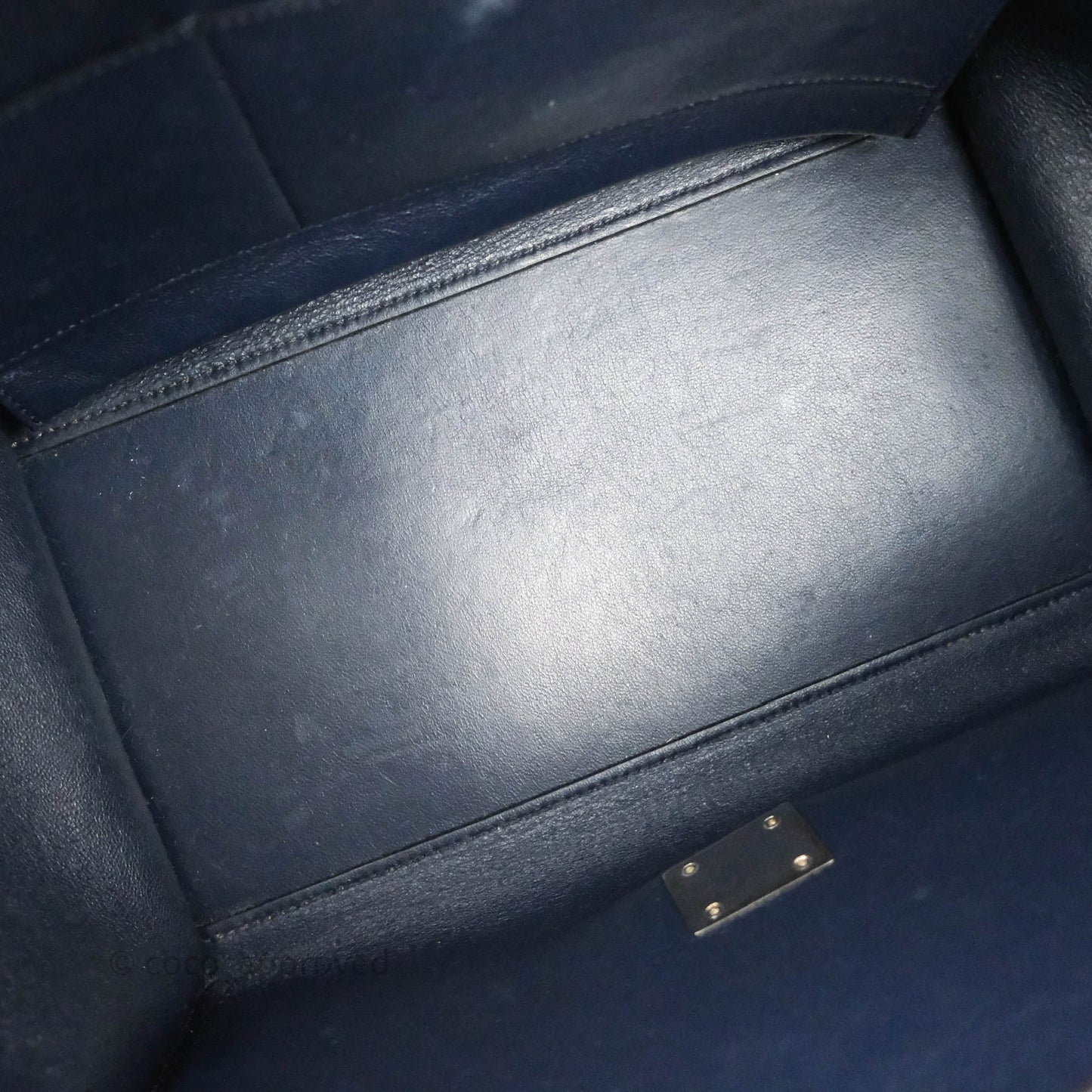 Celine Small Sleek Trapeze Navy Calfskin