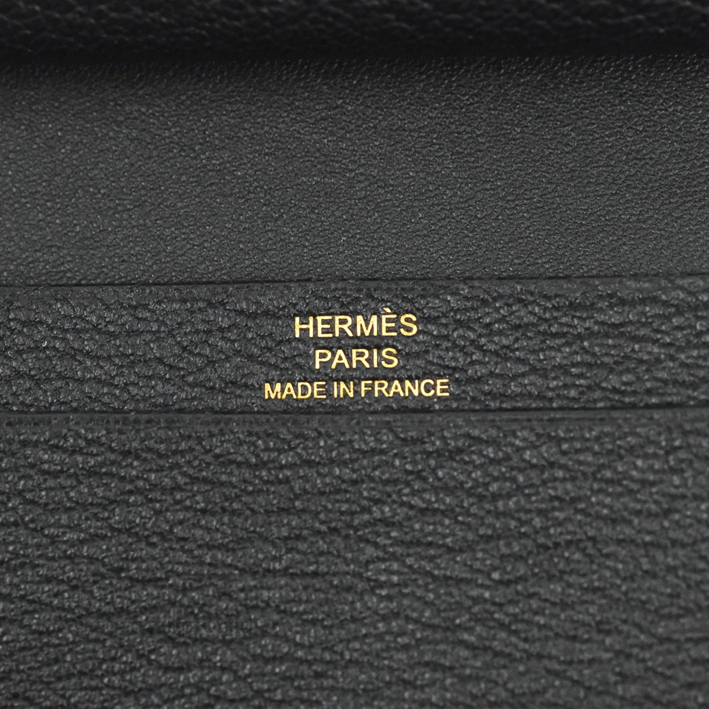 Hermes Bearn Mini Wallet Mysore Black Gold Hardware