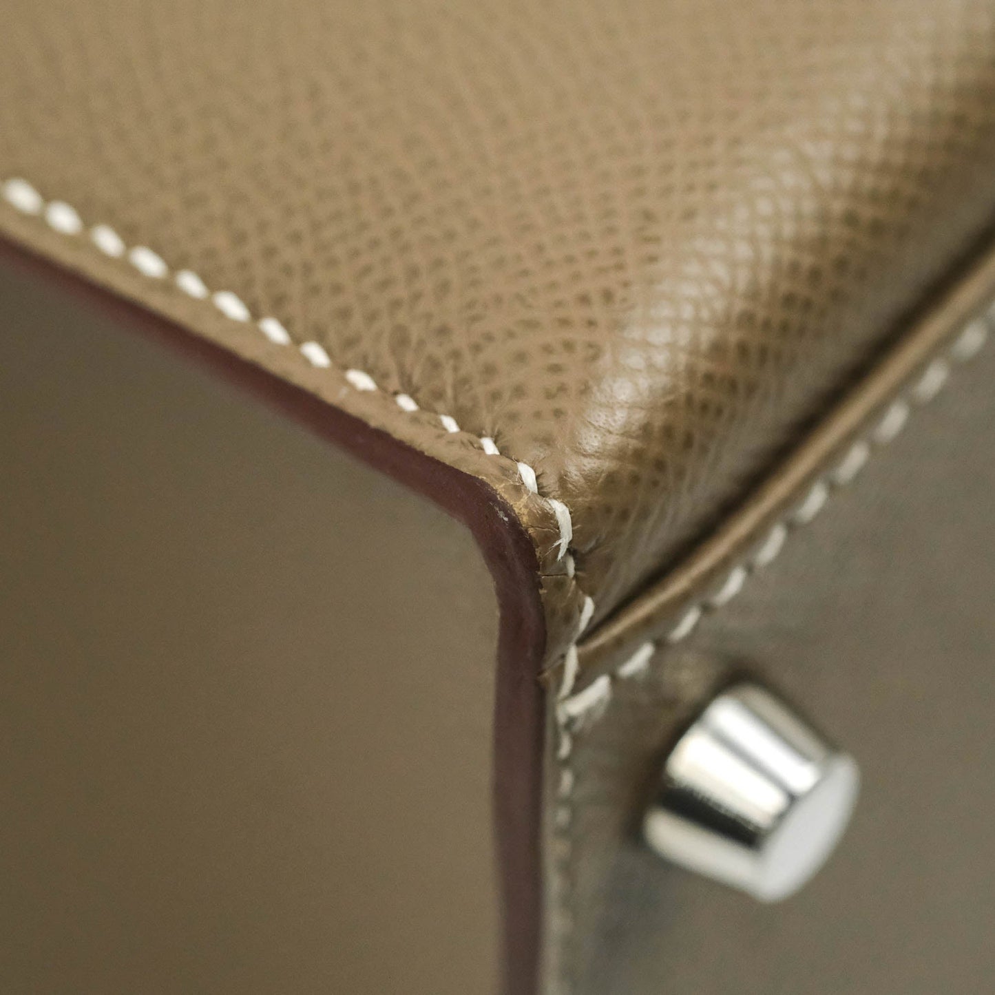 Hermès Kelly 32 Sellier Etoupe Epsom Palladium Hardware HSS