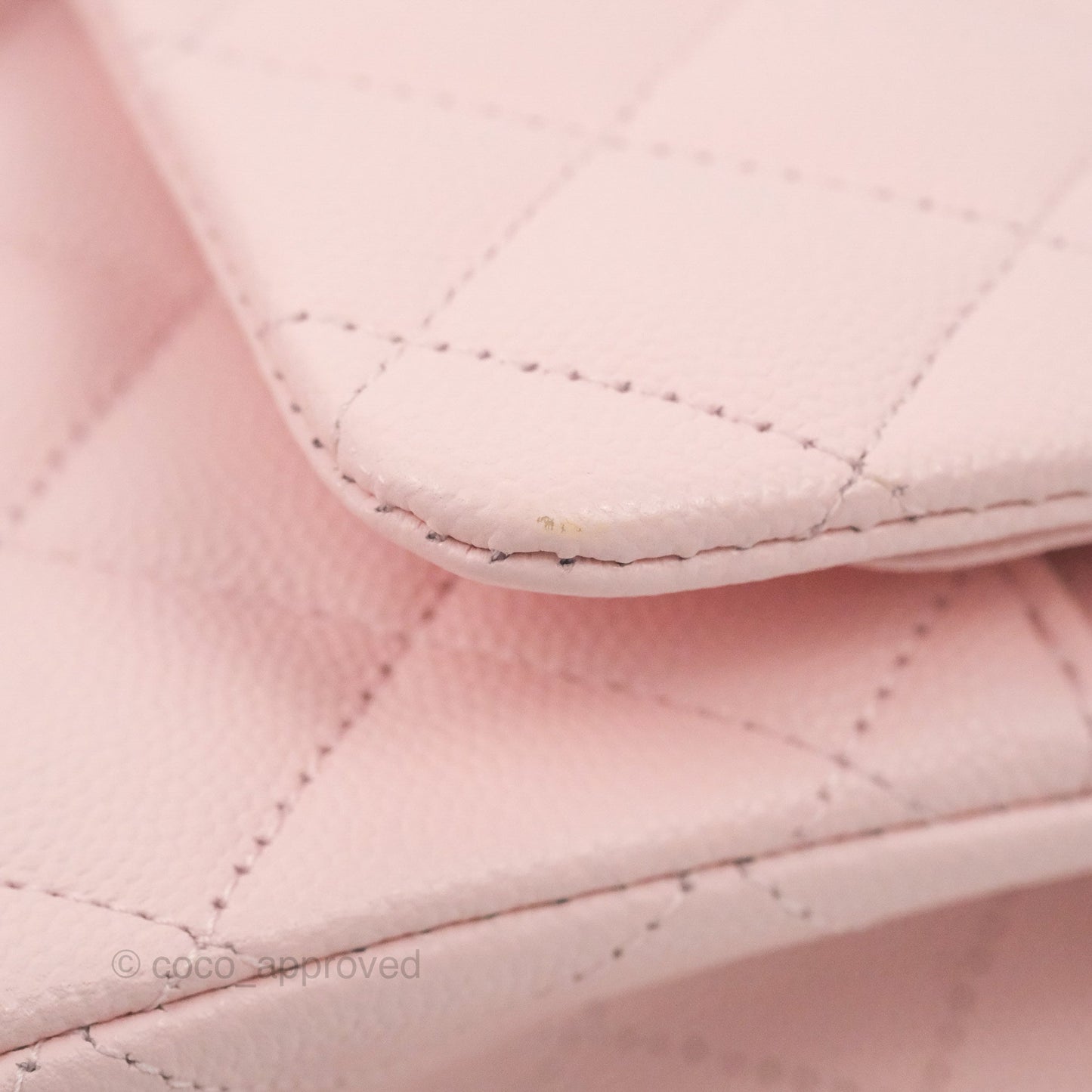 Chanel Small S/M Classic Quilted Flap Pink Caviar Gold Hardware 22S