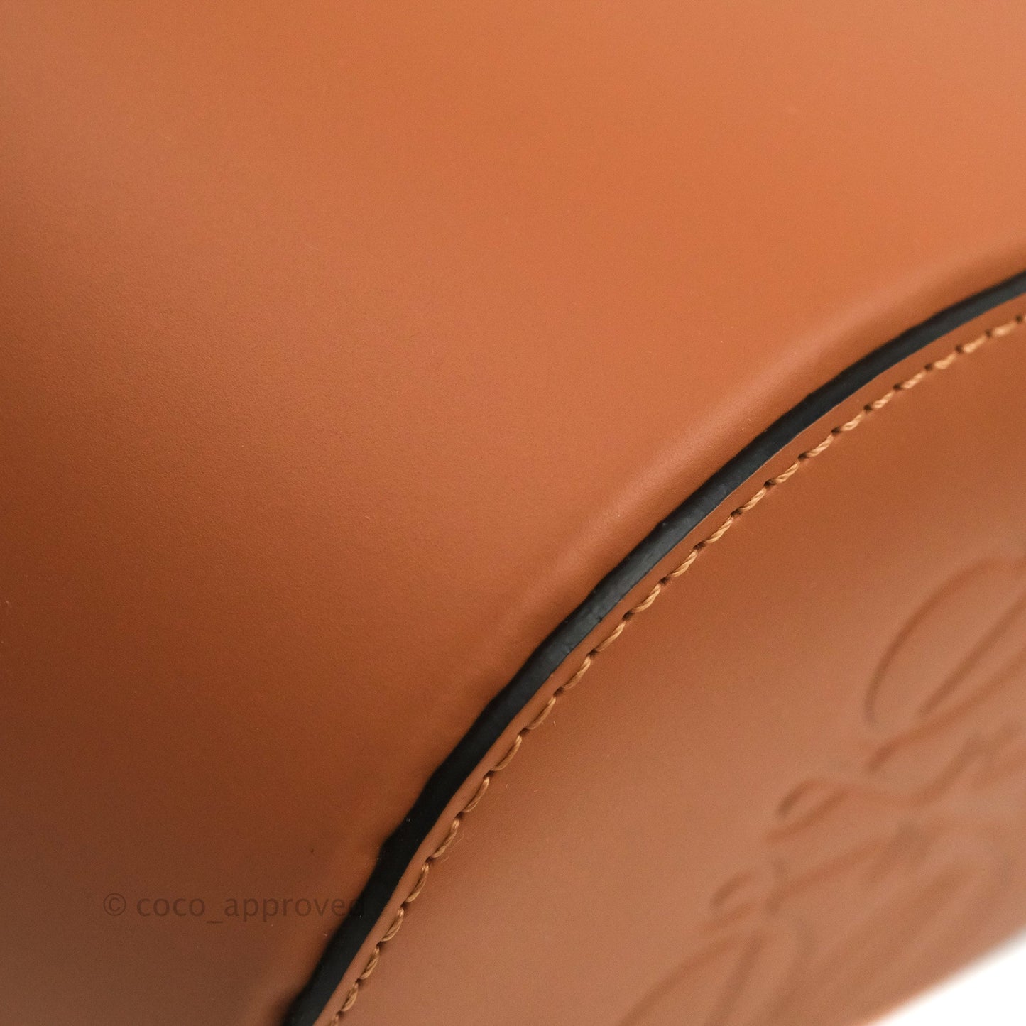 Loewe Small Balloon Bucket Bag Canvas Tan Calfskin