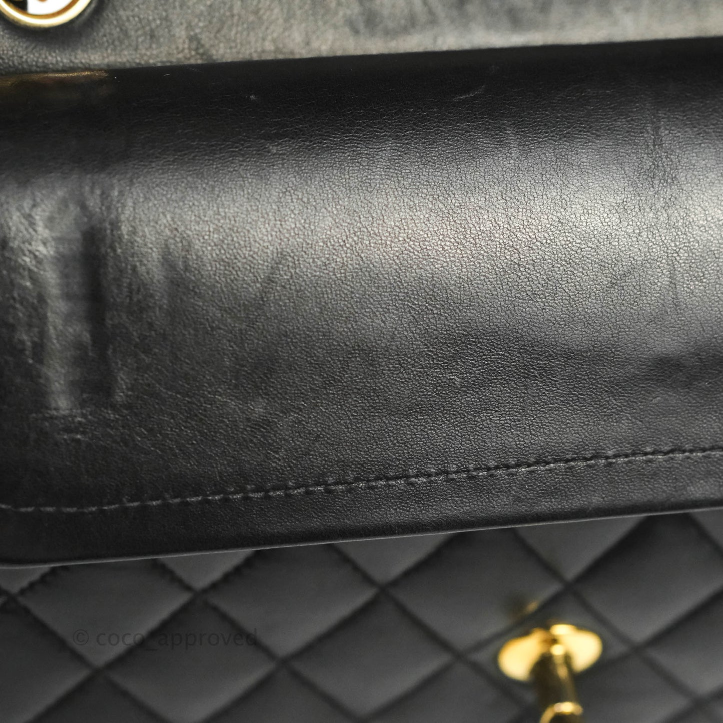 Chanel Classic M/L Medium Flap Quilted Black Lambskin 24K Gold Hardware