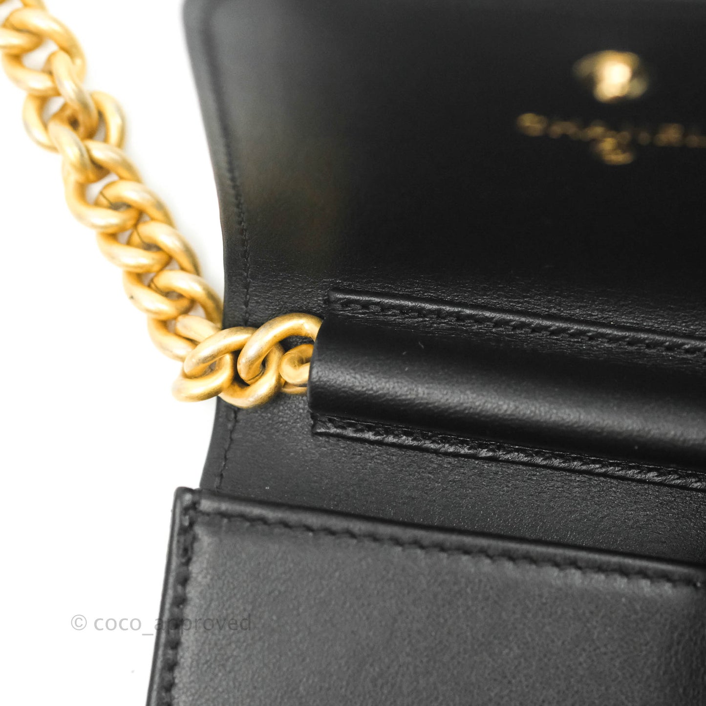 Chanel Chevron Boy Belt Bag Black Caviar Aged Gold Hardware