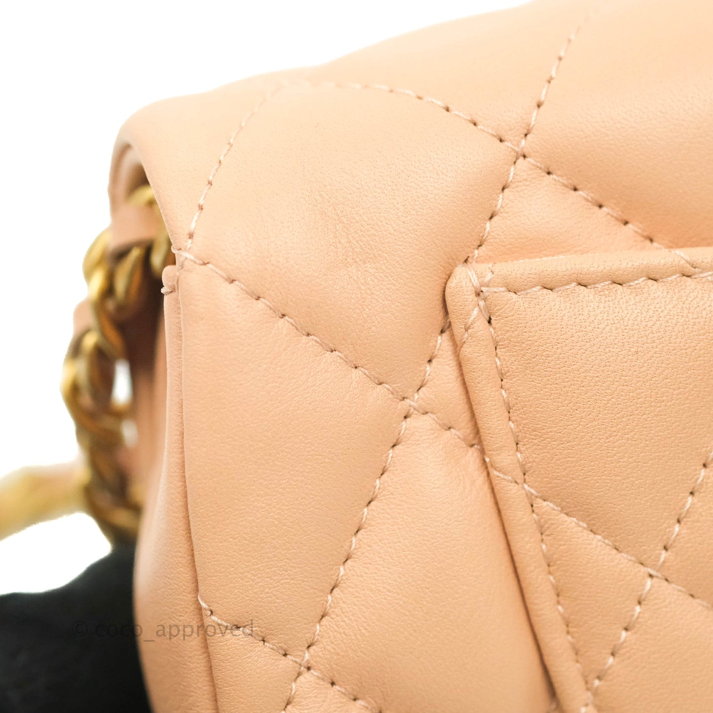 Chanel Clutch with Chain Beige Pink Calfskin Aged Gold Hardware
