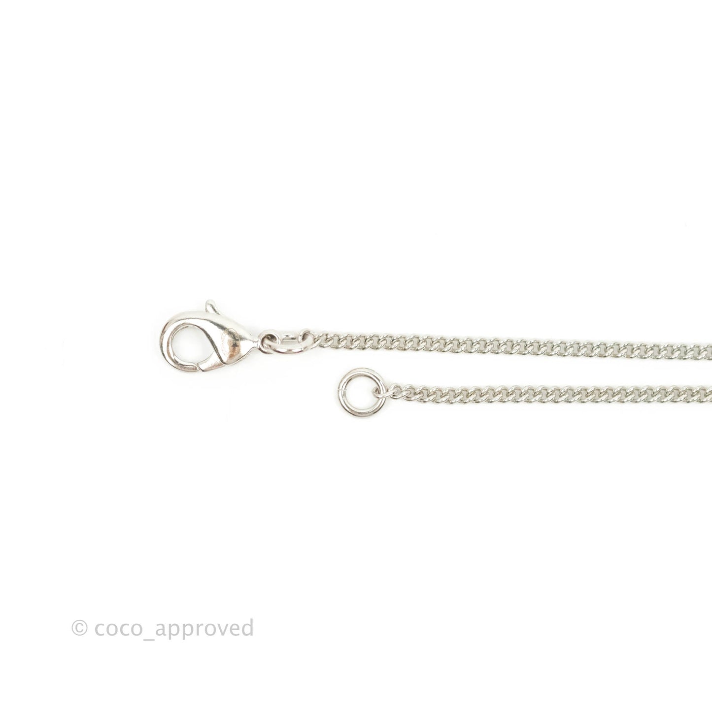 Chanel Crystal Silver CC Drop Necklace