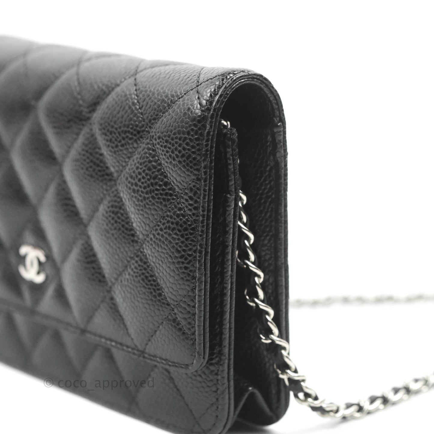 Chanel Quilted Classic WOC Black Caviar Silver Hardware
