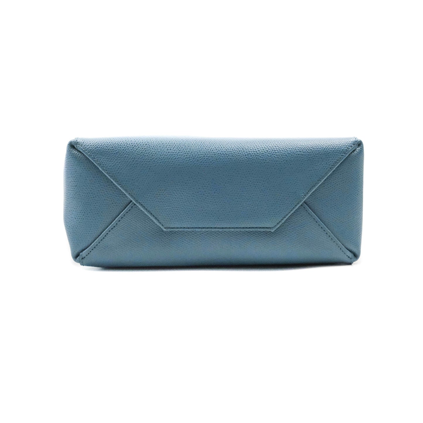 Celine Small Vertical Cabas Tote Grained Calfskin Blue Silver Hardware