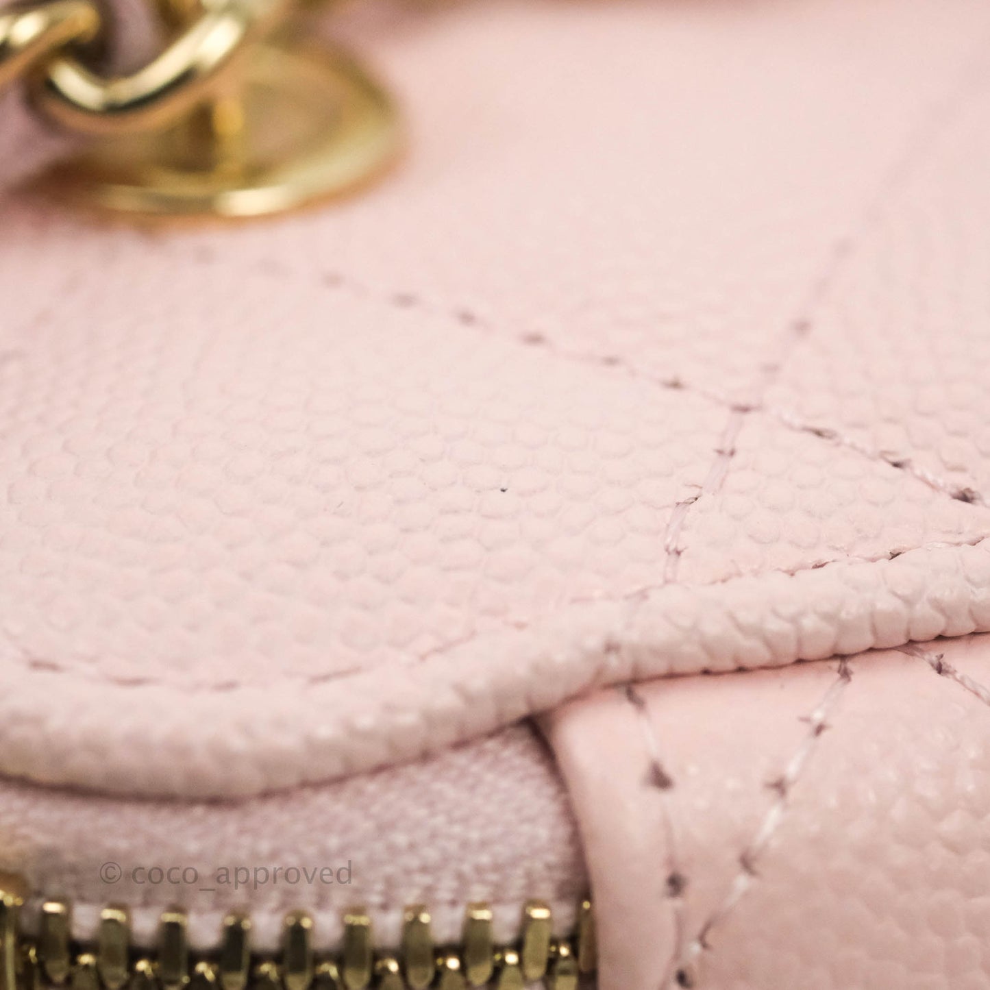 Chanel Mini Vanity With Chain Pink Caviar Gold Hardware
