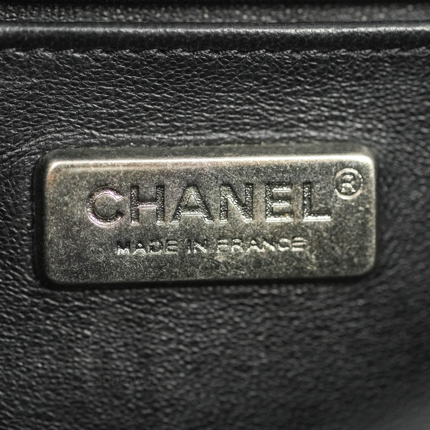 Chanel Small Boy Black Stingray Ruthenium Hardware