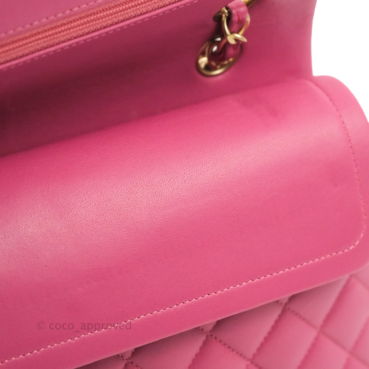 Chanel Classic M/L Medium Double Flap Pink Lambskin Matte Gold Hardware