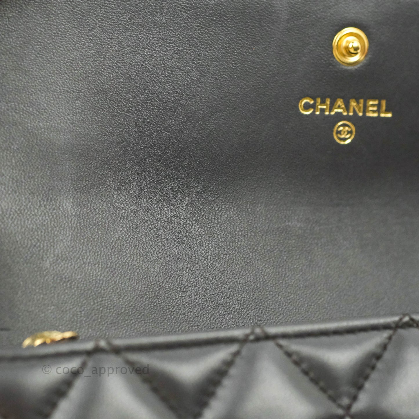 Chanel Quilted Boy Flap Long Wallet Dark Purple Lambskin Gold Hardware