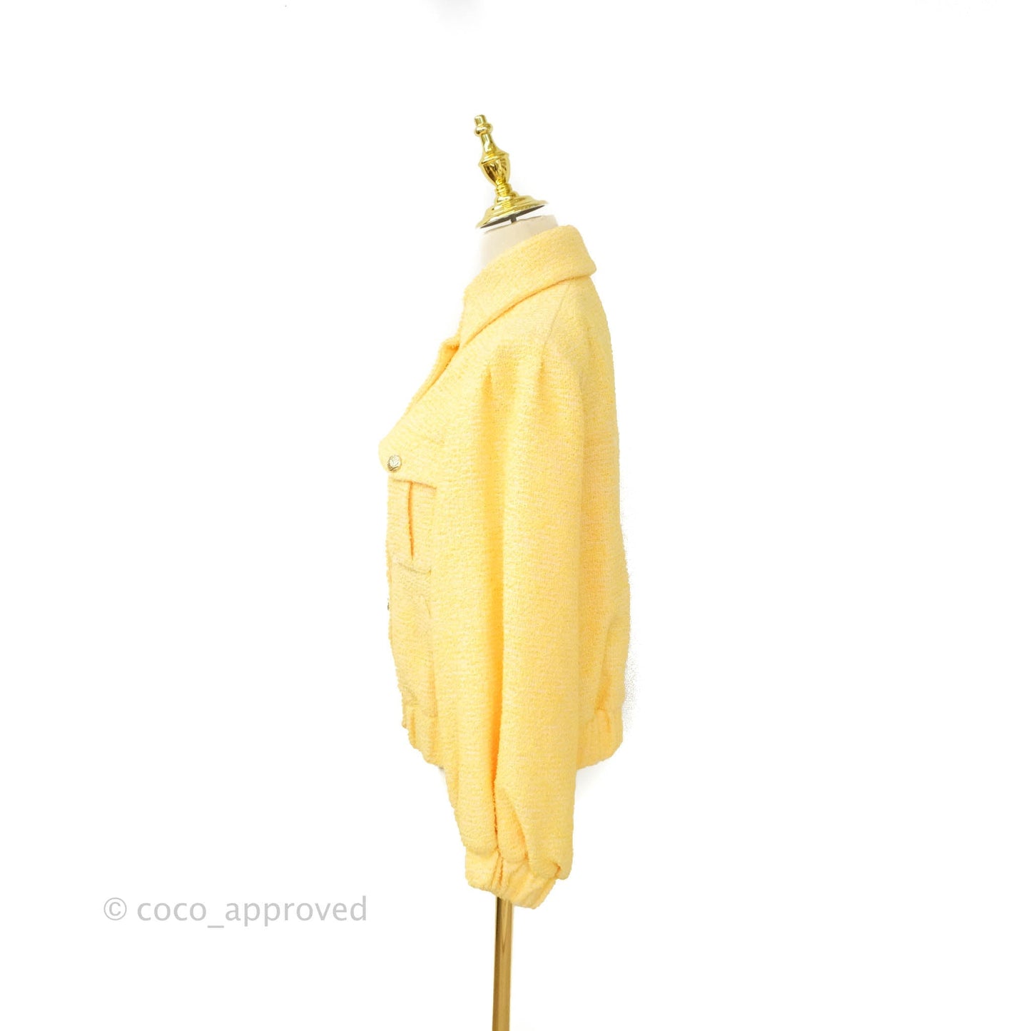 Chanel Yellow Tweed Jacket 21S