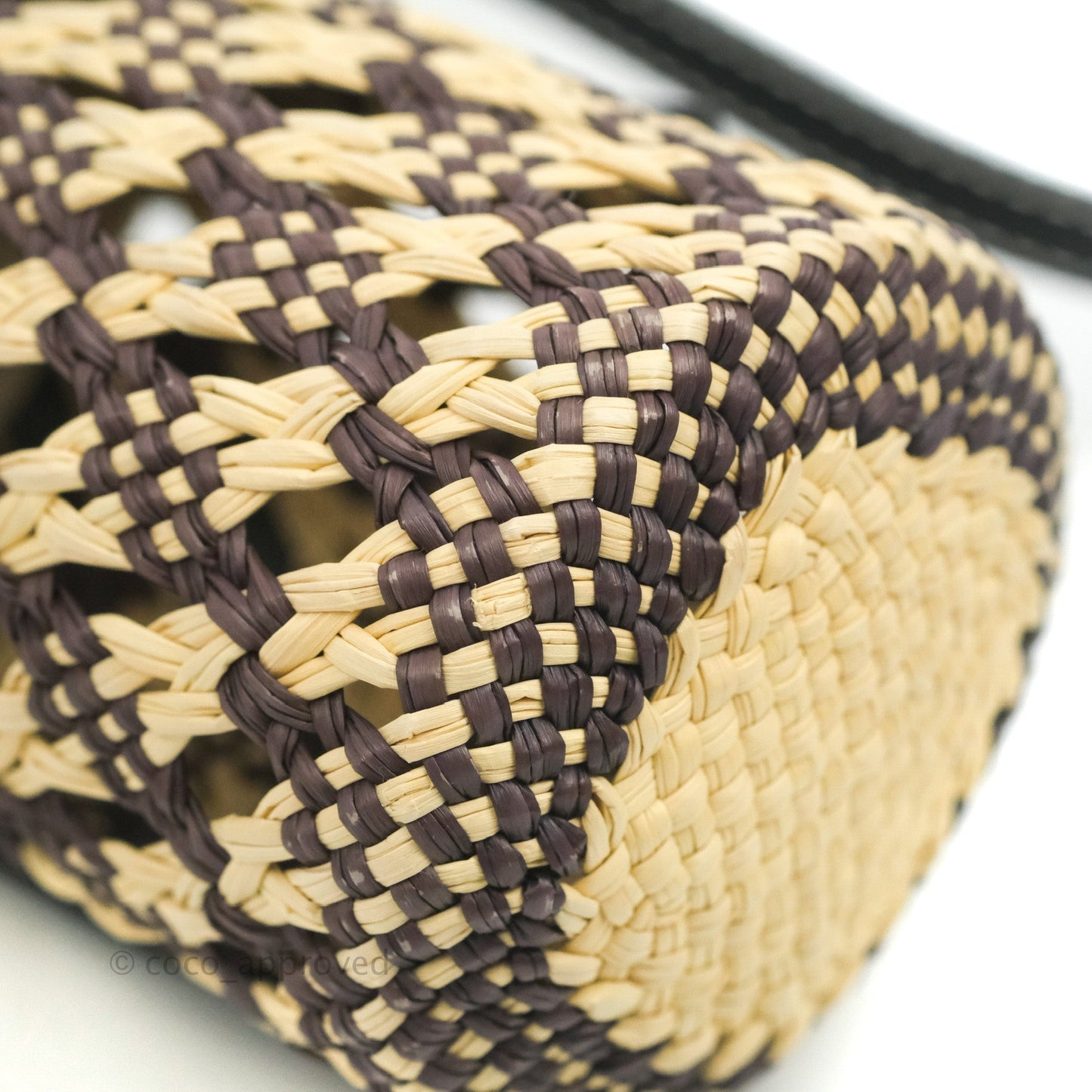 Loewe Cylinder Pocket In Raffia and Calfskin