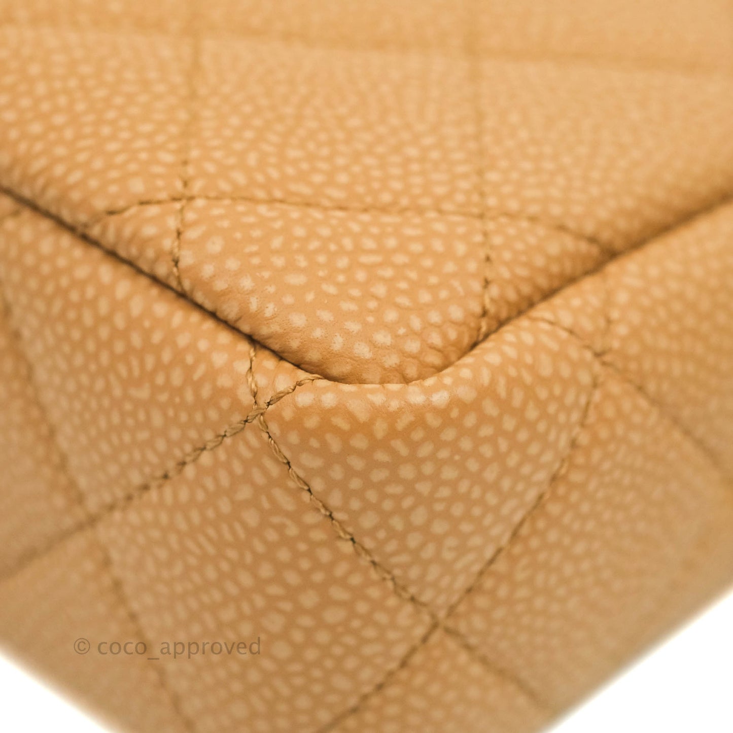 Chanel Camera Bag Caramel Dark Beige Caviar Gold Hardware