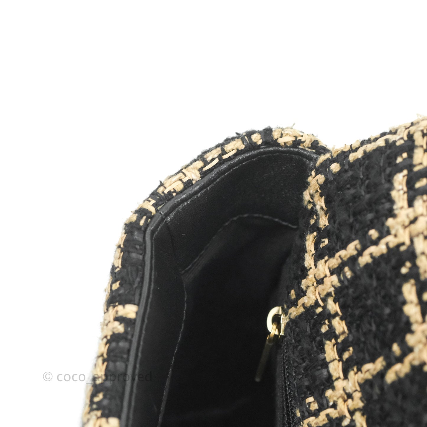 Chanel 19 Small Tweed Black Beige Mixed Hardware