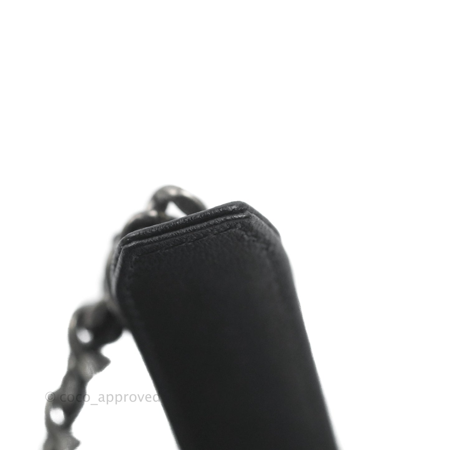 Chanel 19 Card Holder With Chain Black Mixed Hardware