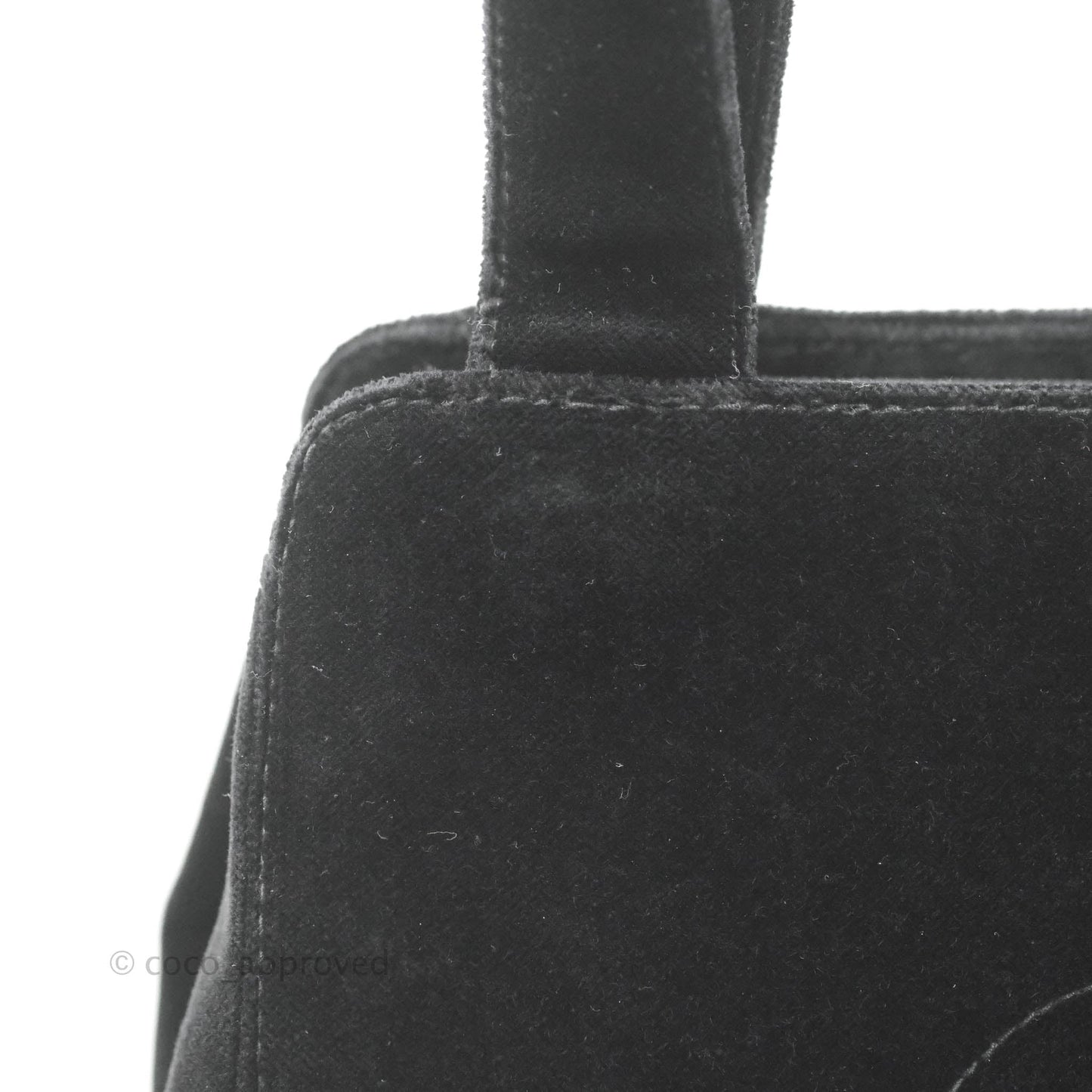 Chanel Vintage CC Handbag So Black Velvet