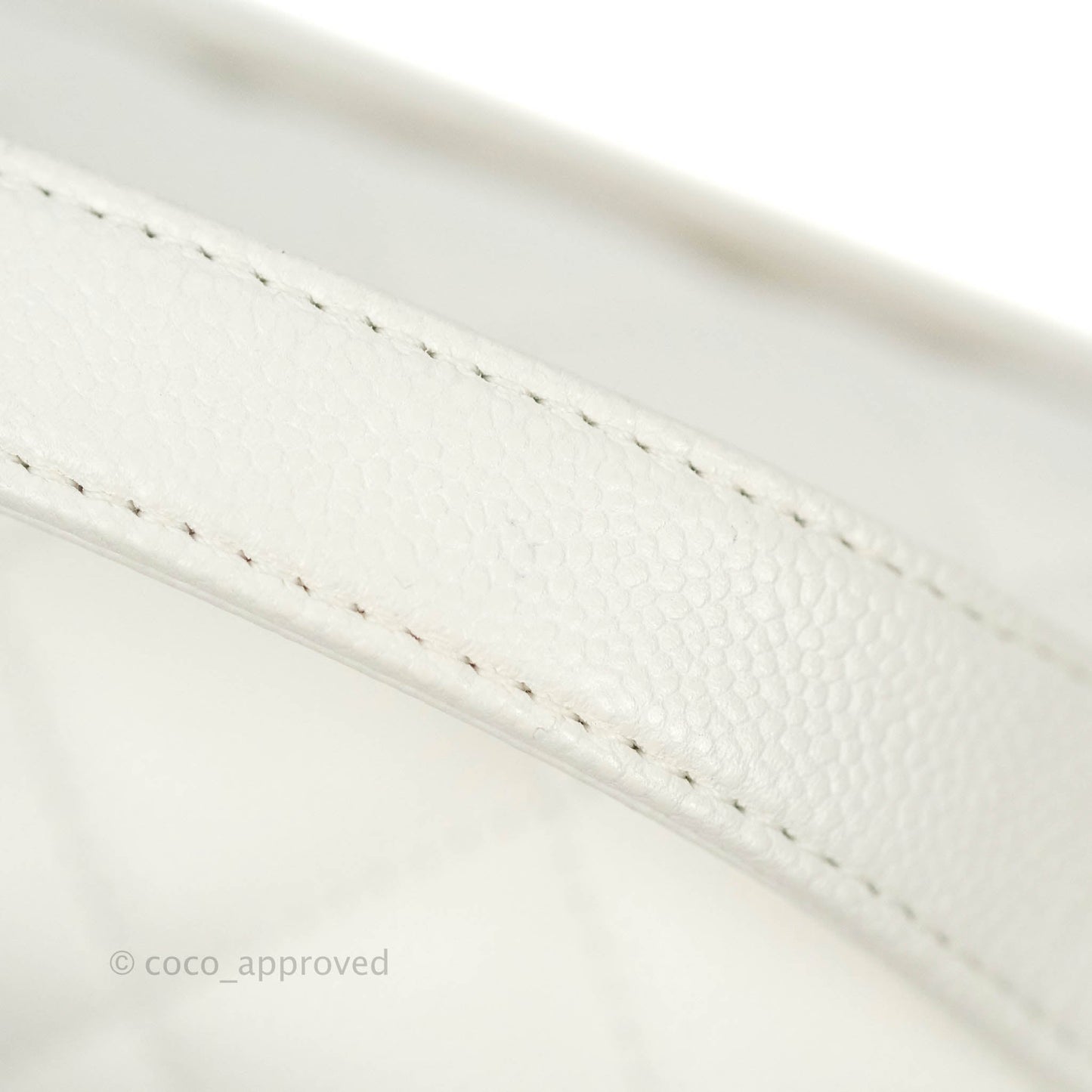 Chanel Quilted Small Business Affinity Flap White Caviar Gold Hardware