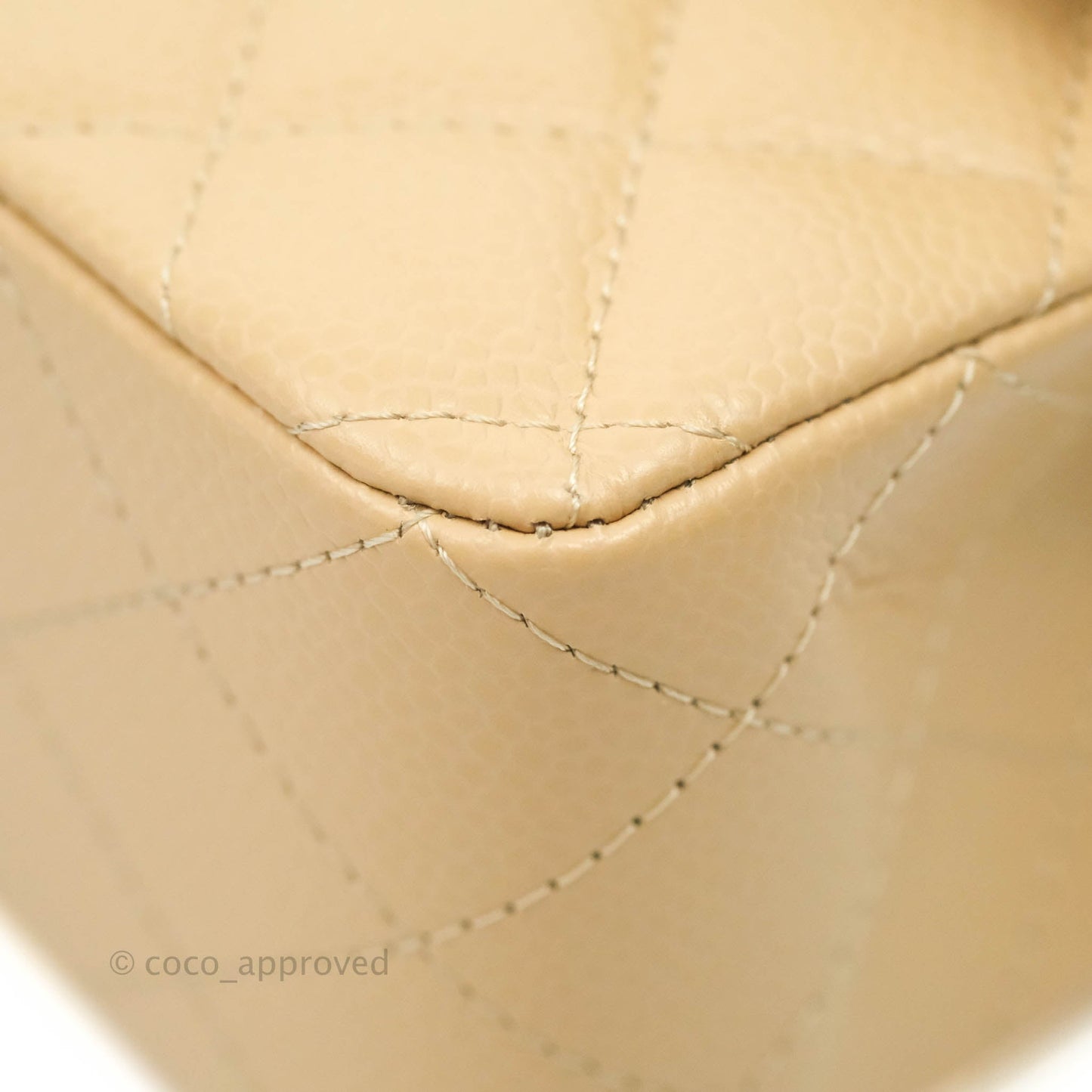 Chanel Classic Small S/M Flap Beige Caviar Gold Hardware