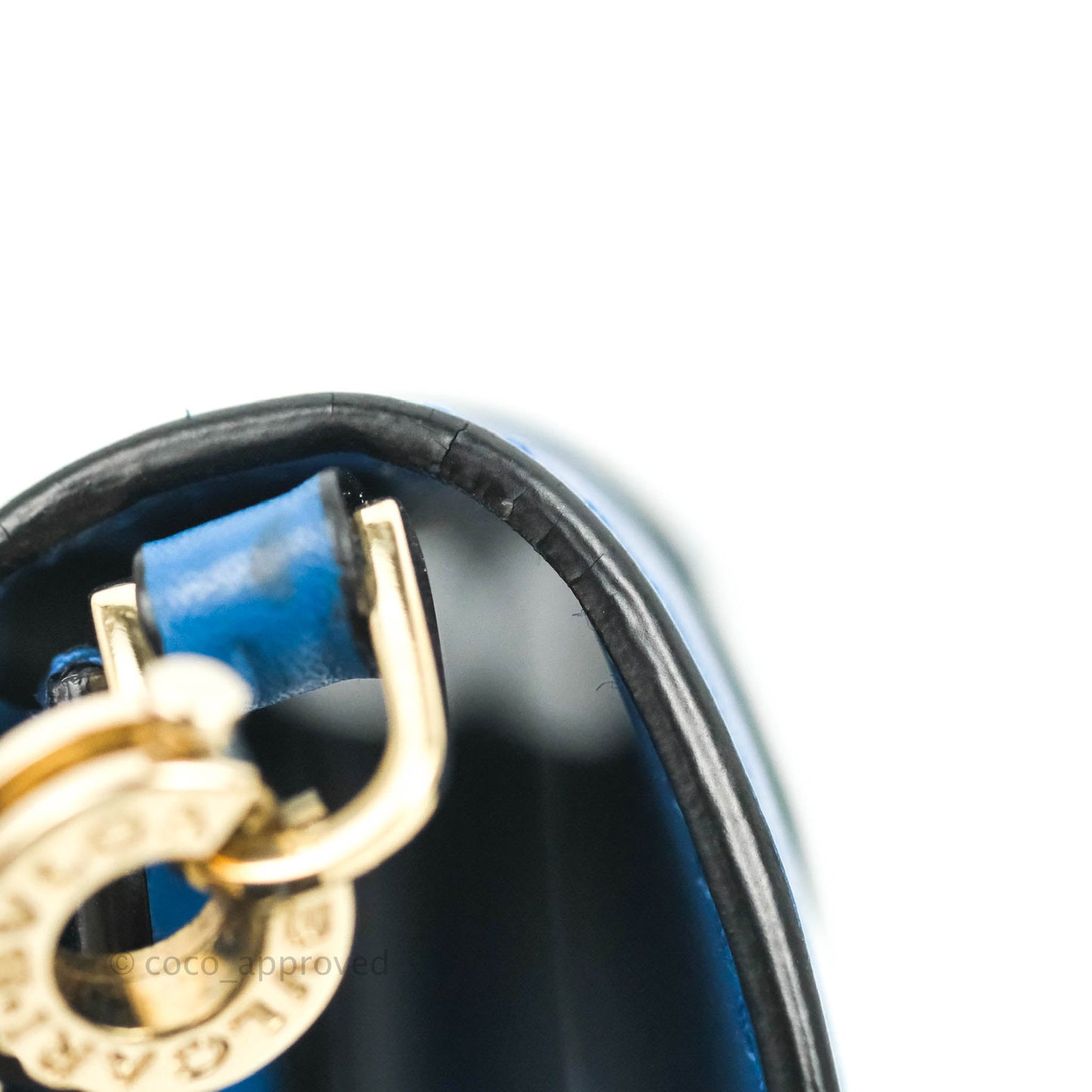 Bvlgari Serpenti Forever Mini Bag in Blue Gold Hardware