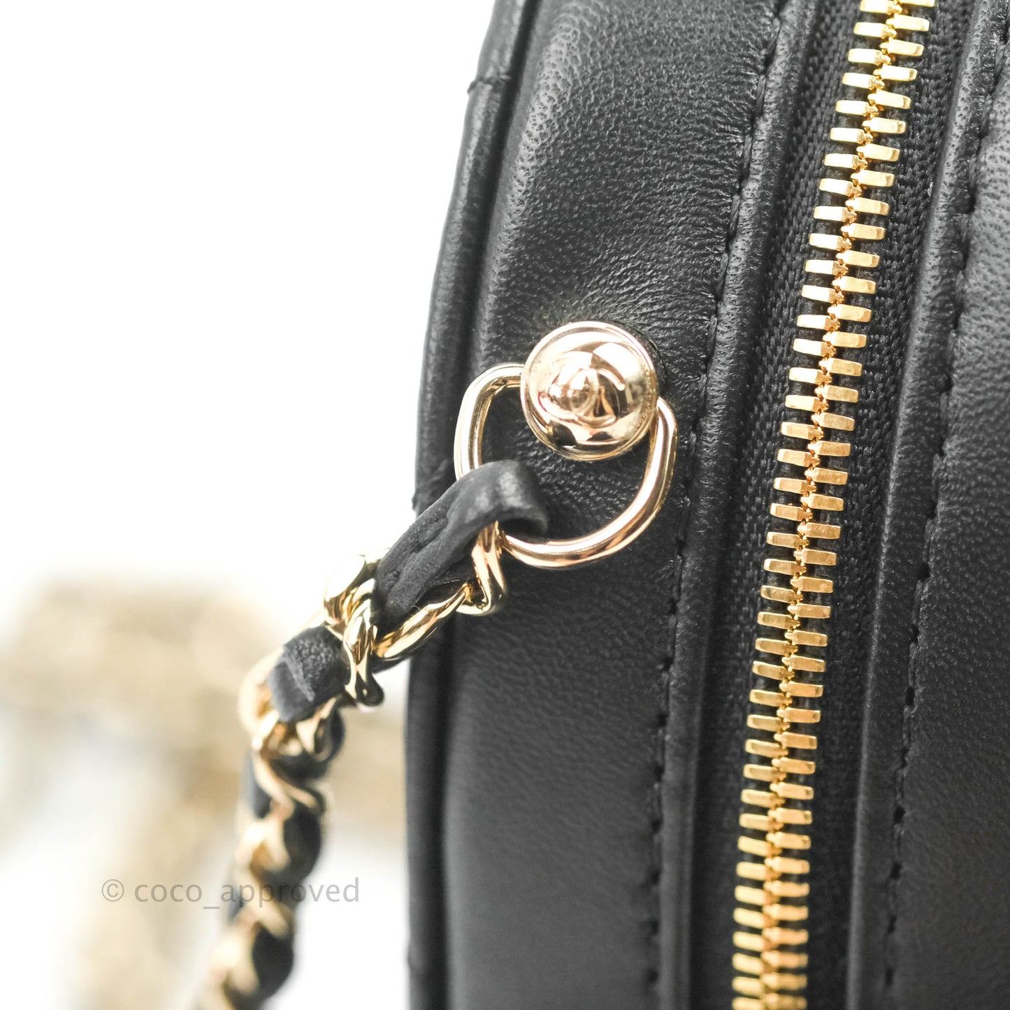 Chanel Large Heart Bag Black Lambskin Gold Hardware 22S