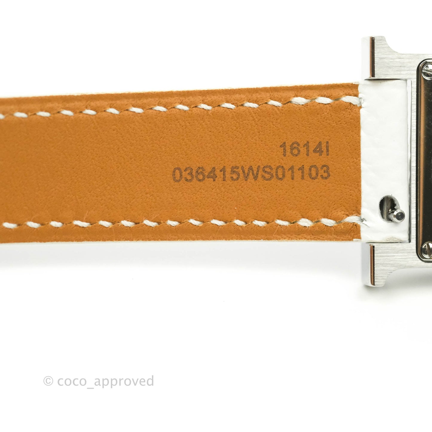 Hermès Heure H PM White Epsom Strap