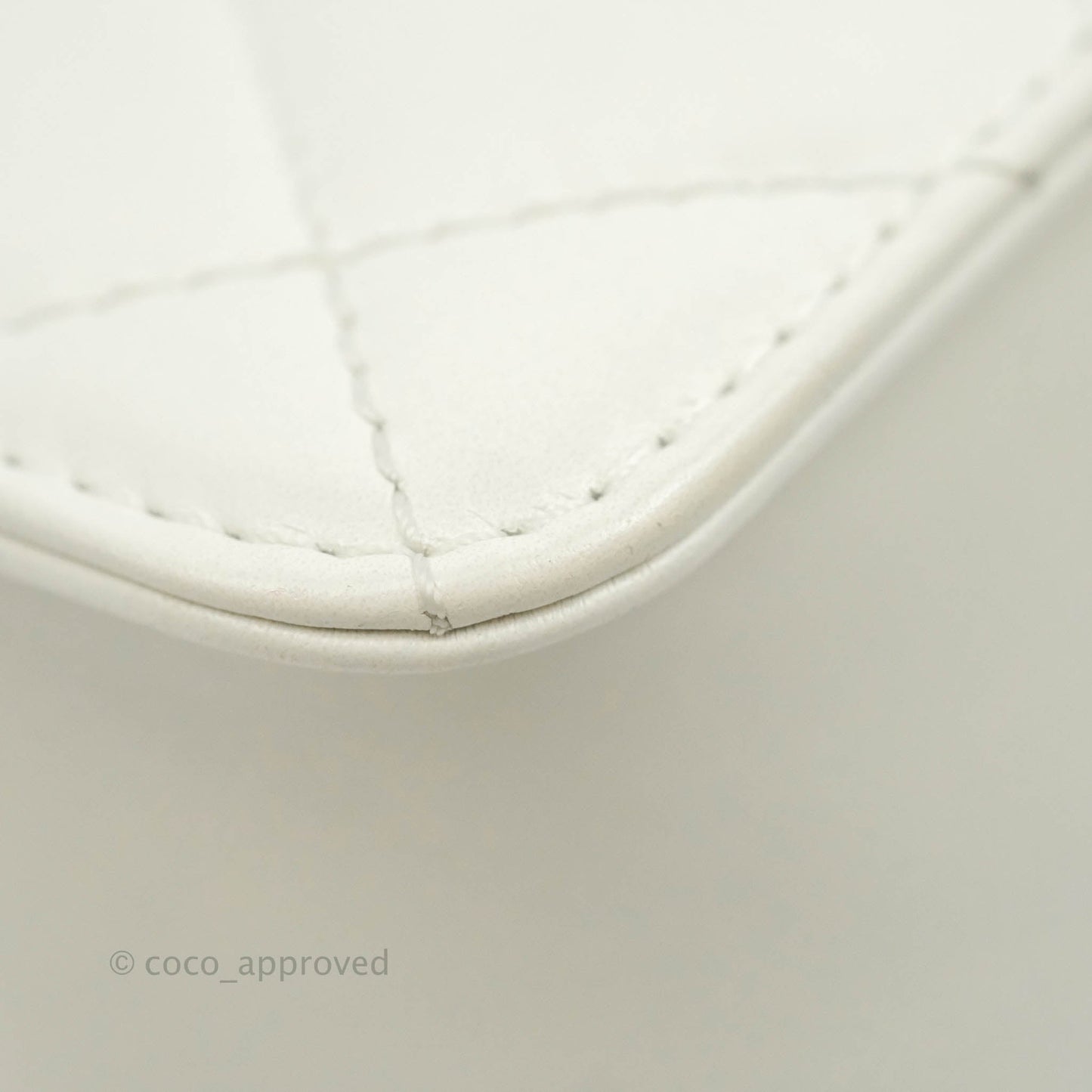 Chanel Quilted Mini Perfect Fit Adjustable White Calfskin Aged Gold Hardware