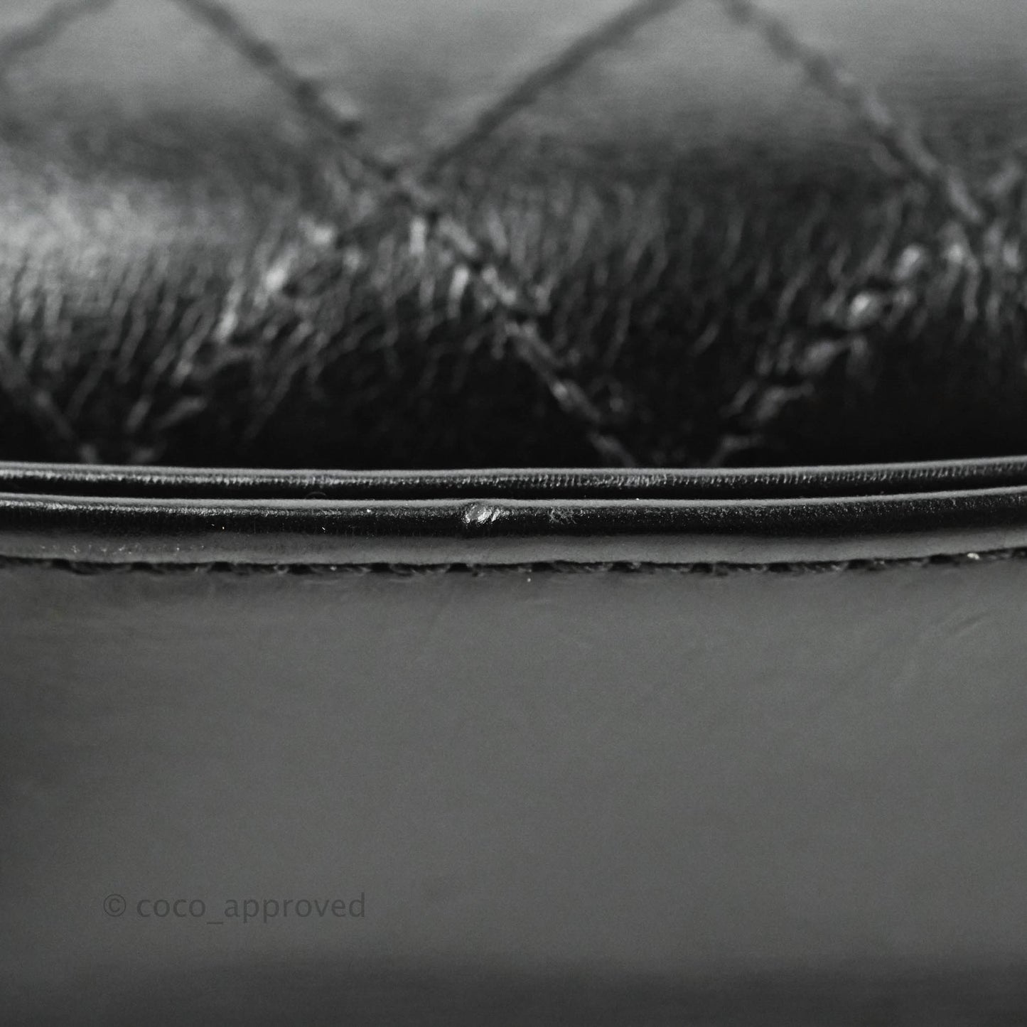 Chanel Small Round Vanity Case Bag Black Crumpled Calfskin 19C
