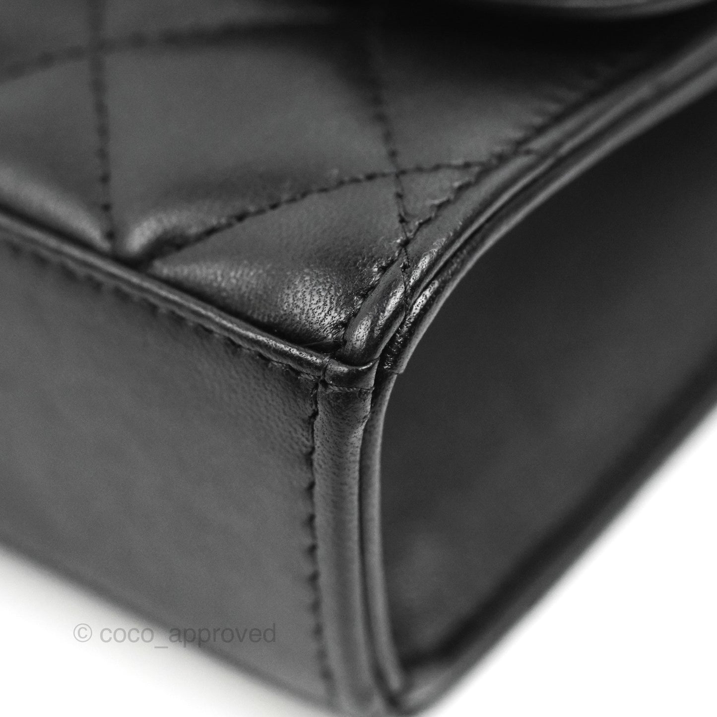 Chanel Mini Quilted Trendy CC Clutch With Chain Black Lambskin Gold Hardware