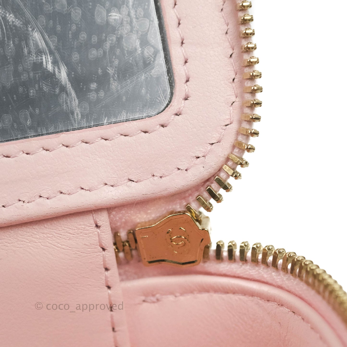Chanel Mini Vanity With Chain Pink Caviar Gold Hardware