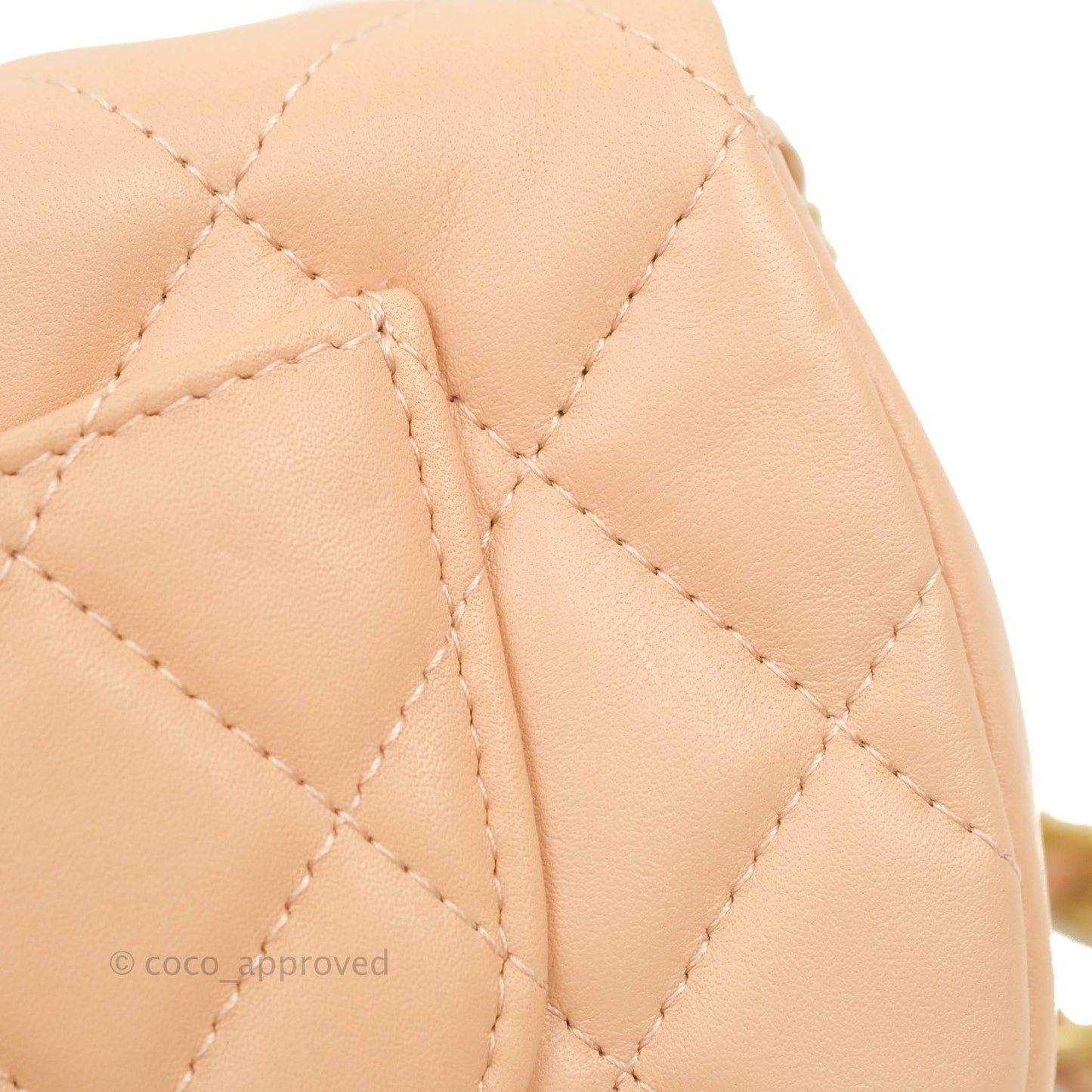 Chanel Clutch with Chain Beige Pink Calfskin Aged Gold Hardware