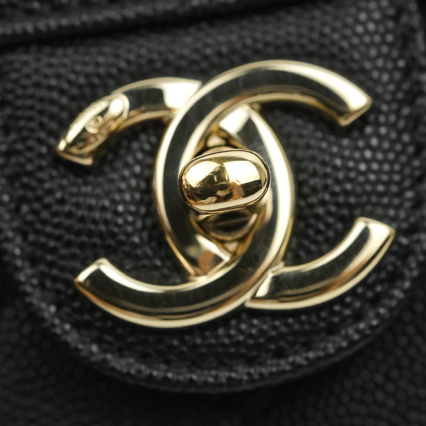 Chanel Quilted Small Like The Wallet Flap Black Caviar Light Gold Hardware 22C
