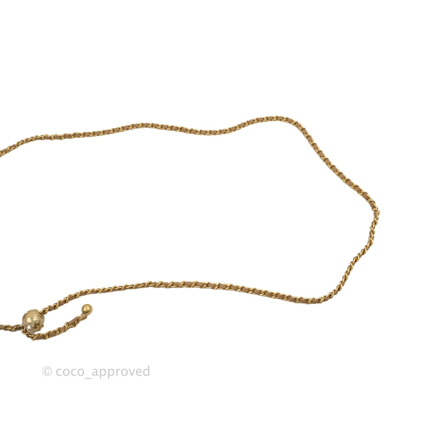 Chanel Quilted Pearl Crush Wallet on Chain WOC Beige Lambskin Aged Gold Hardware