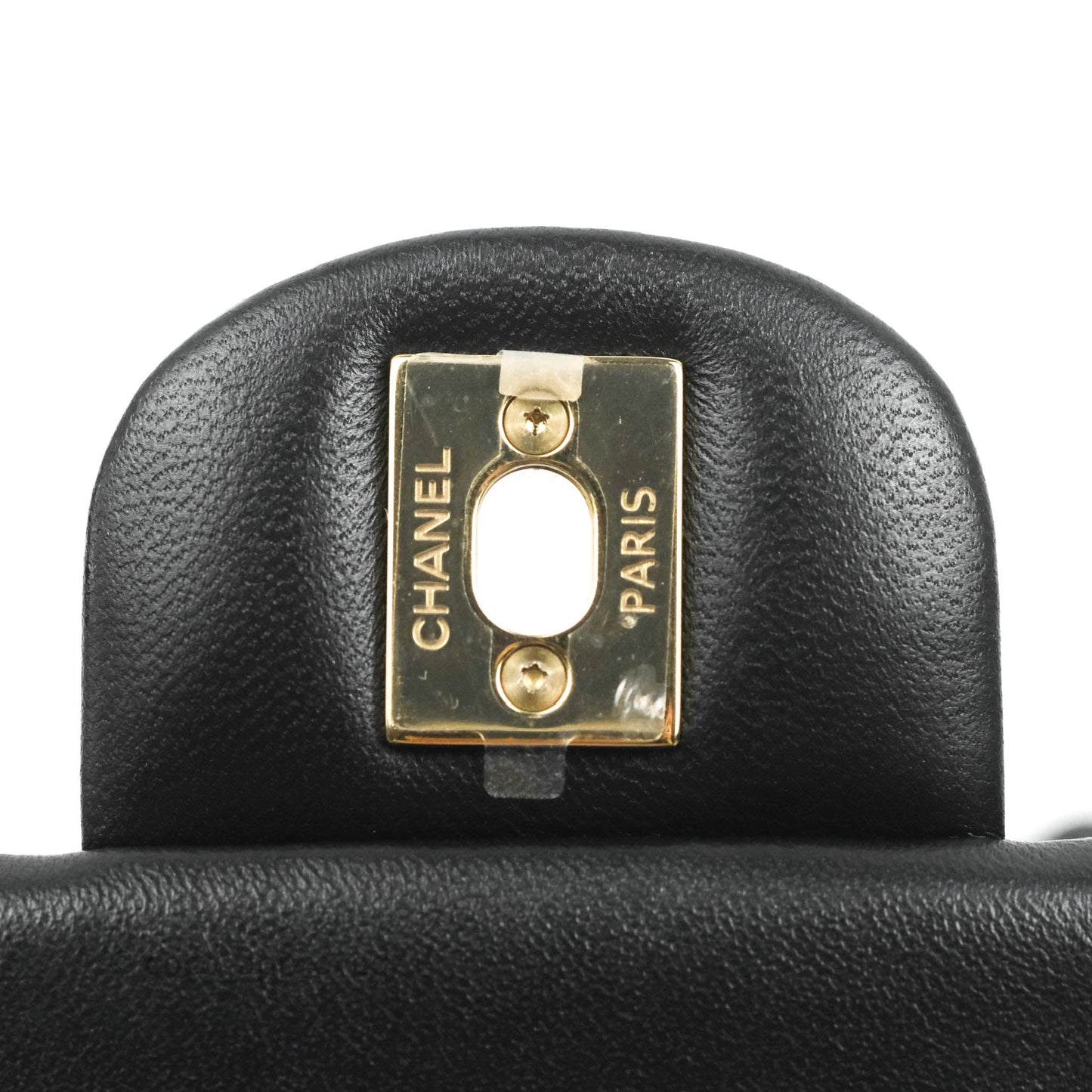 Chanel Quilted Mini Square Black Lambskin Gold Hardware