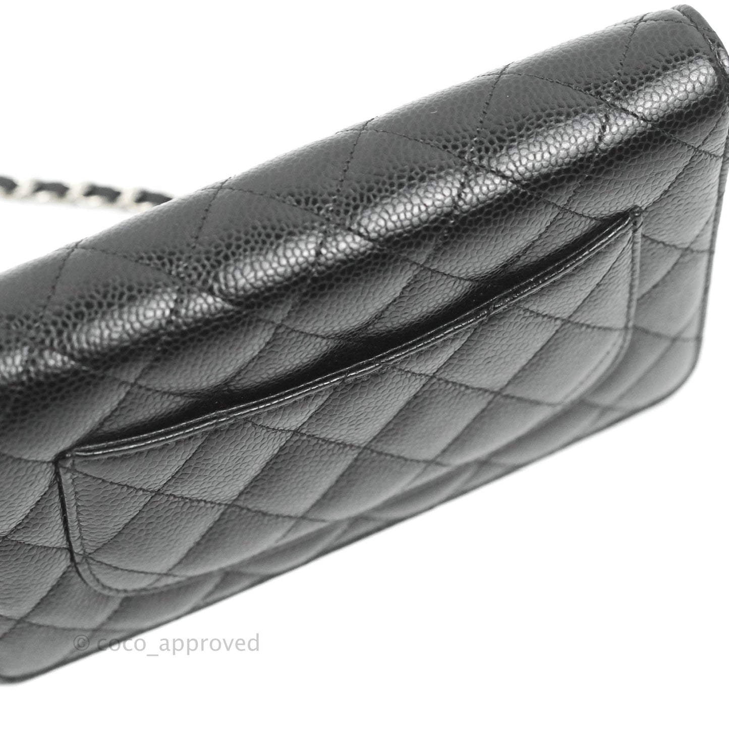 Chanel Quilted Classic WOC Black Caviar Silver Hardware