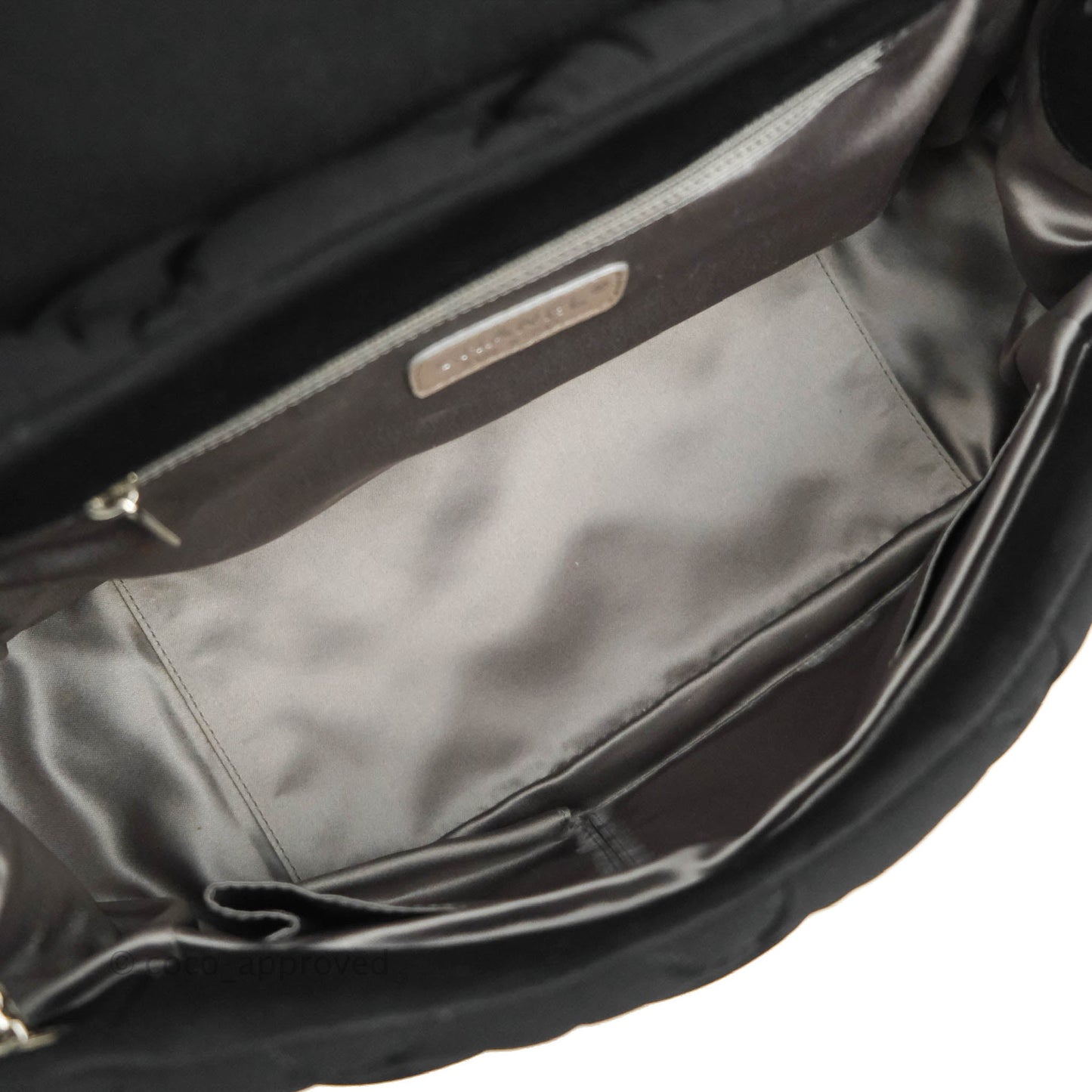 Chanel Black Jersey Bubble Quilt Accordion Flap Bag Silver Hardware