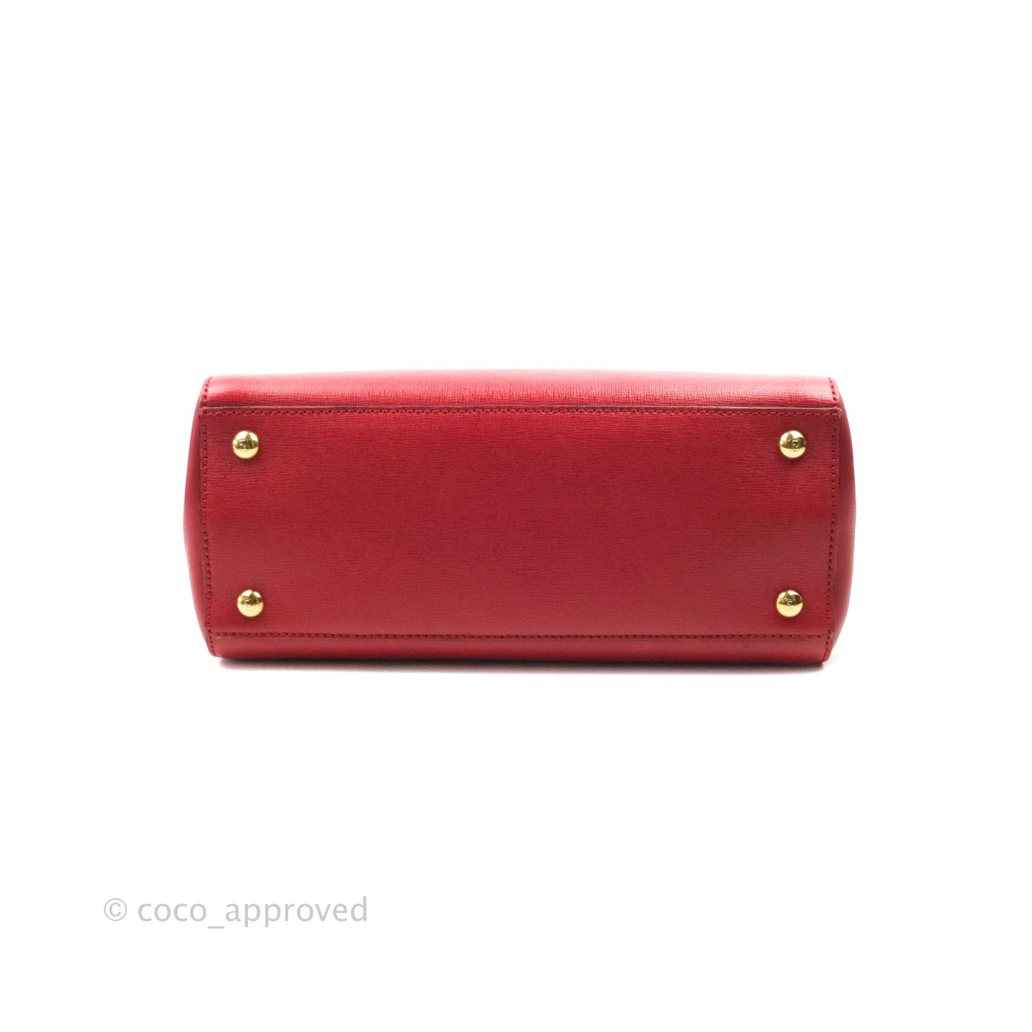 Fendi 2 Jours Red Bag Gold Hardware