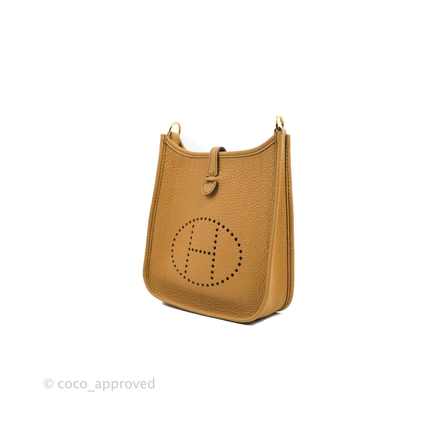 Hermès Mini Evelyne 16 Biscuit 48 Clemence Gold Hardware