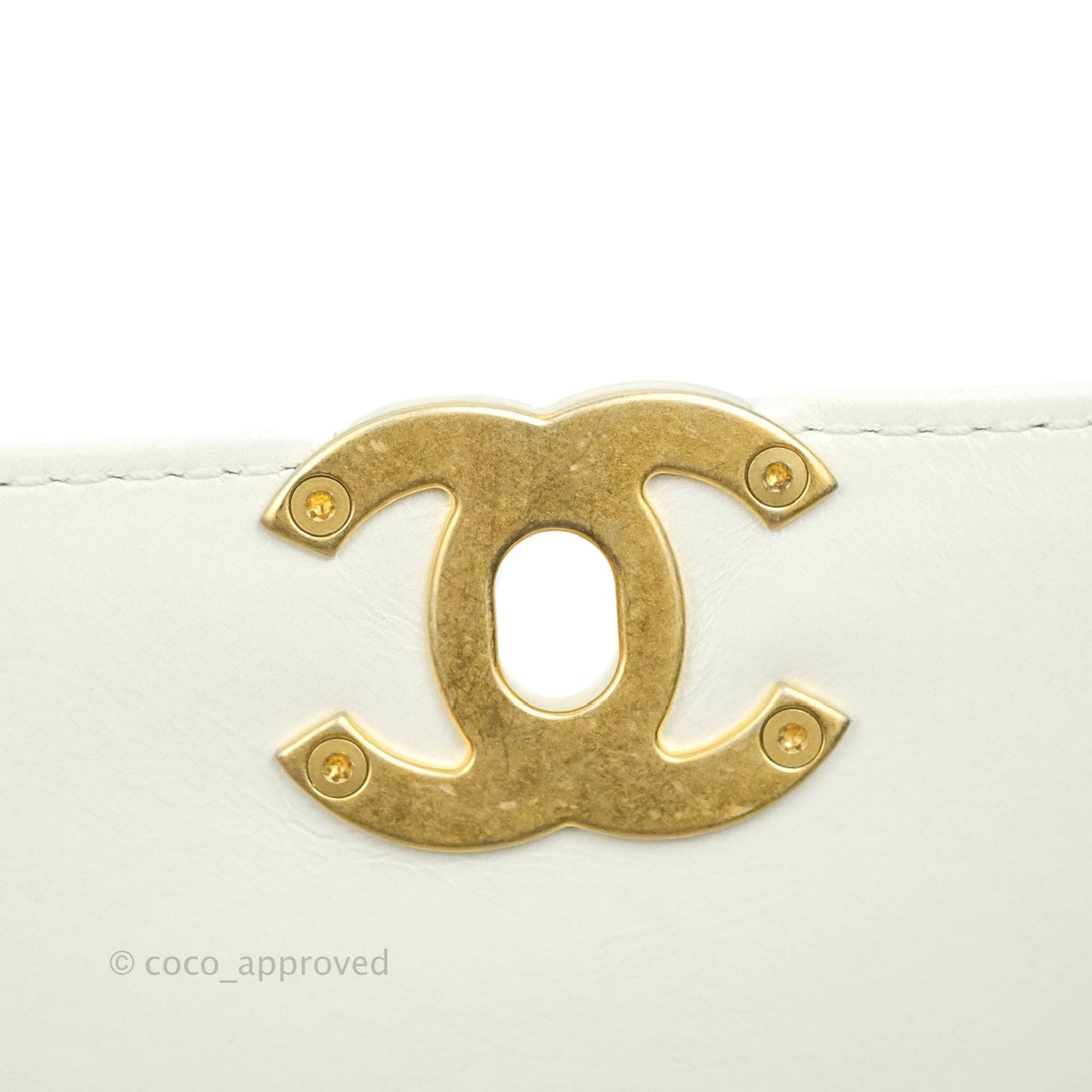 Chanel Quilted Mini Perfect Fit Adjustable White Calfskin Gold Hardware