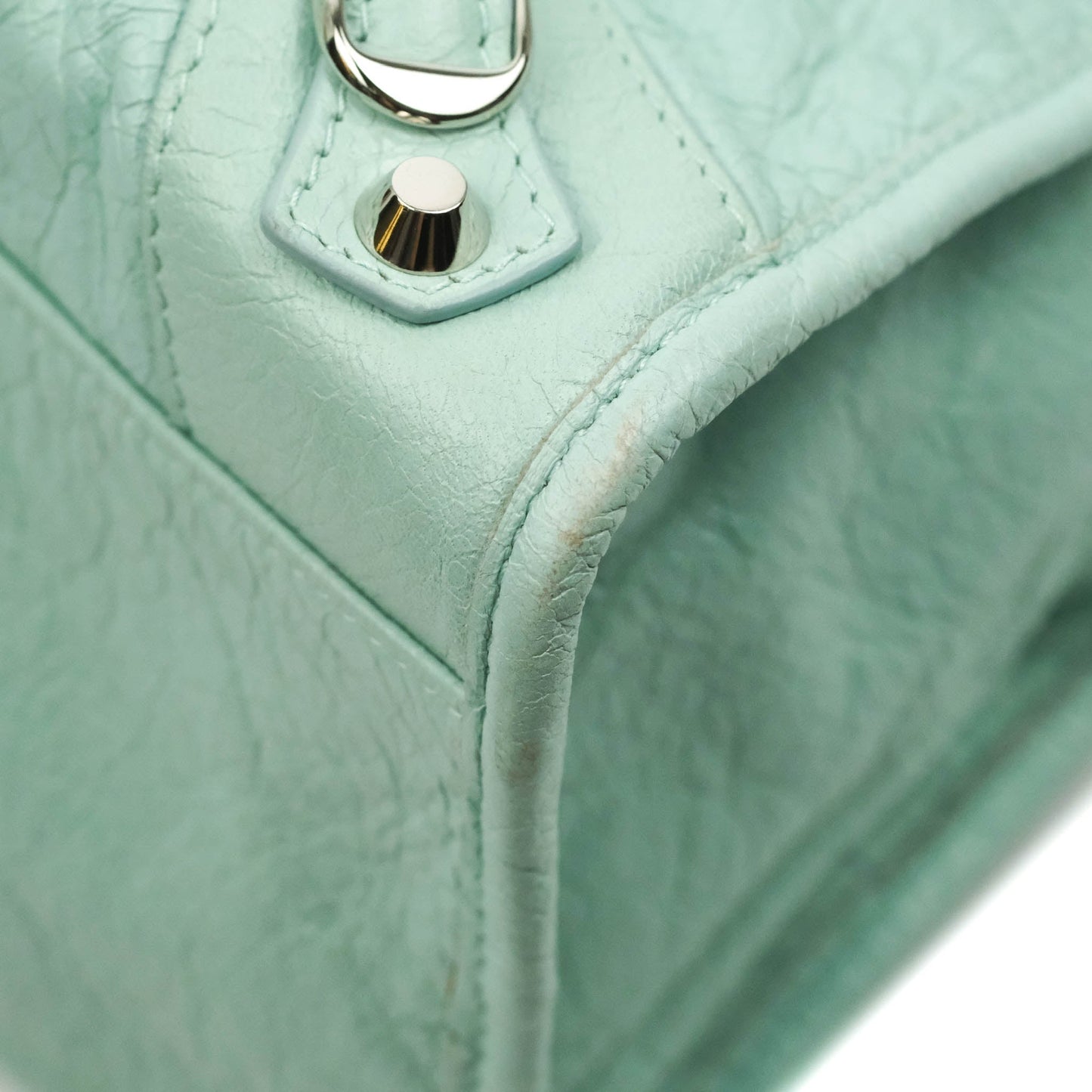 Balenciaga Classic City Bag Tiffany Blue Calfskin Silver Hardware