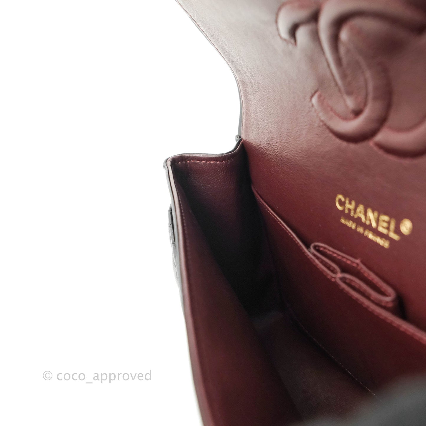 Chanel Classic M/L Medium Double Flap Black Lambskin Gold Hardware