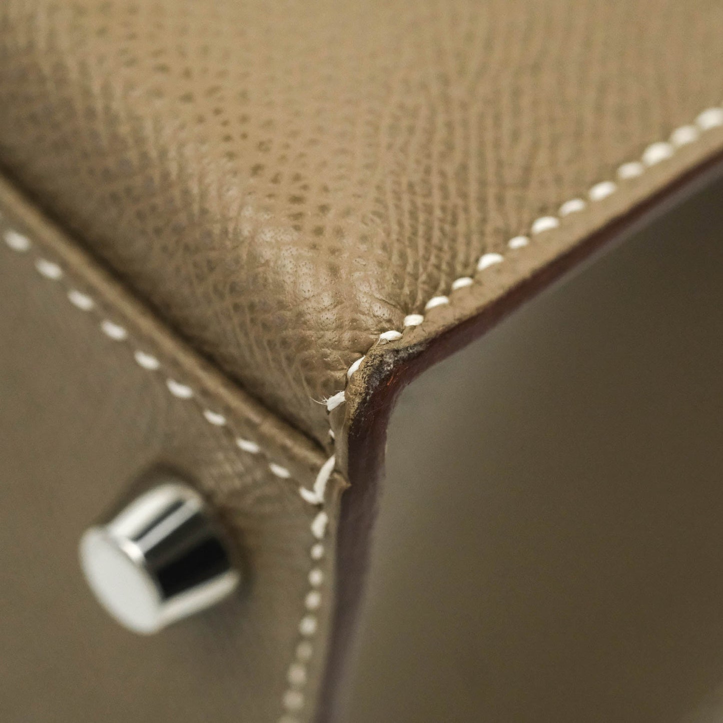 Hermès Kelly 32 Sellier Etoupe Epsom Palladium Hardware HSS