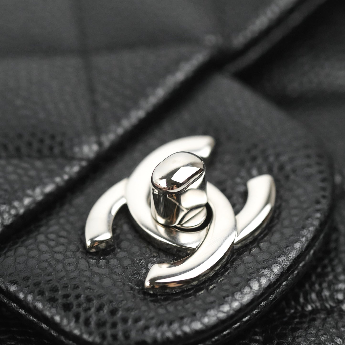 Chanel Quilted Mini Rectangular Black Caviar Silver Hardware