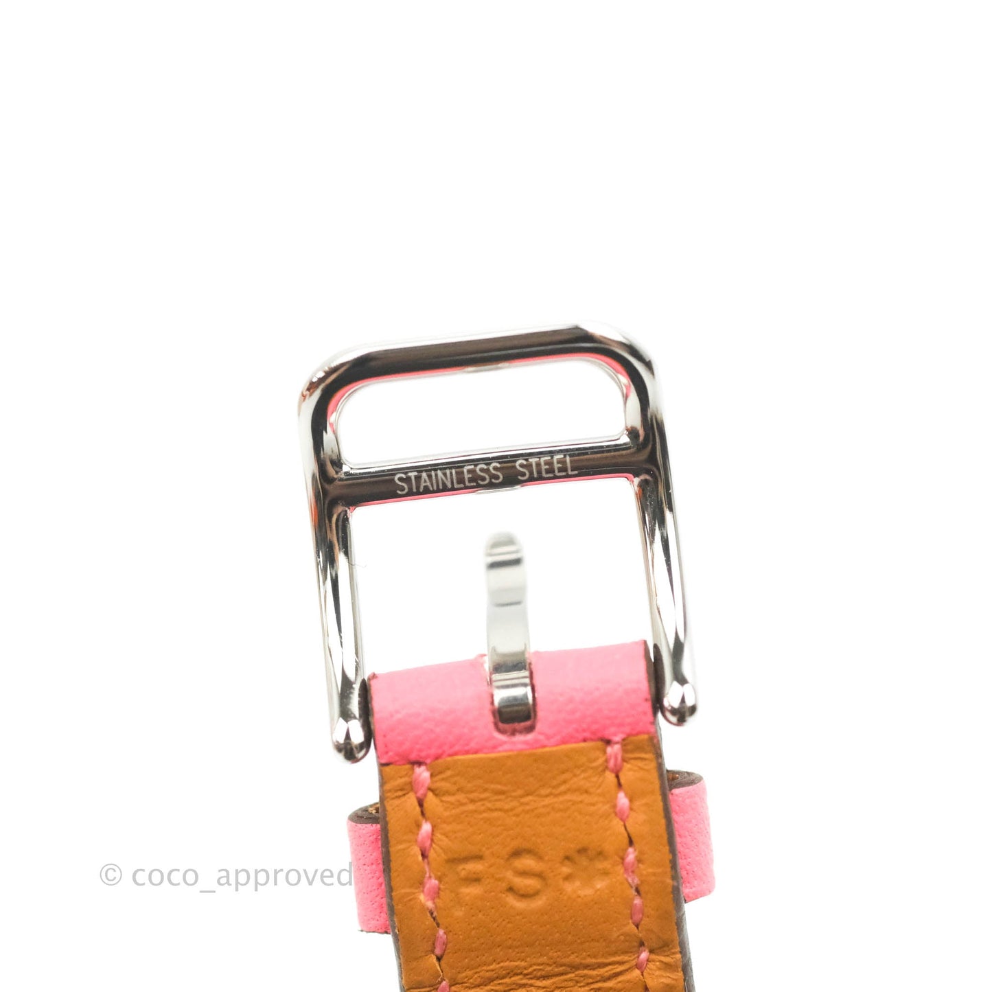 Hermès Cape Cod Steel Watch PM Pink Swift Calfskin