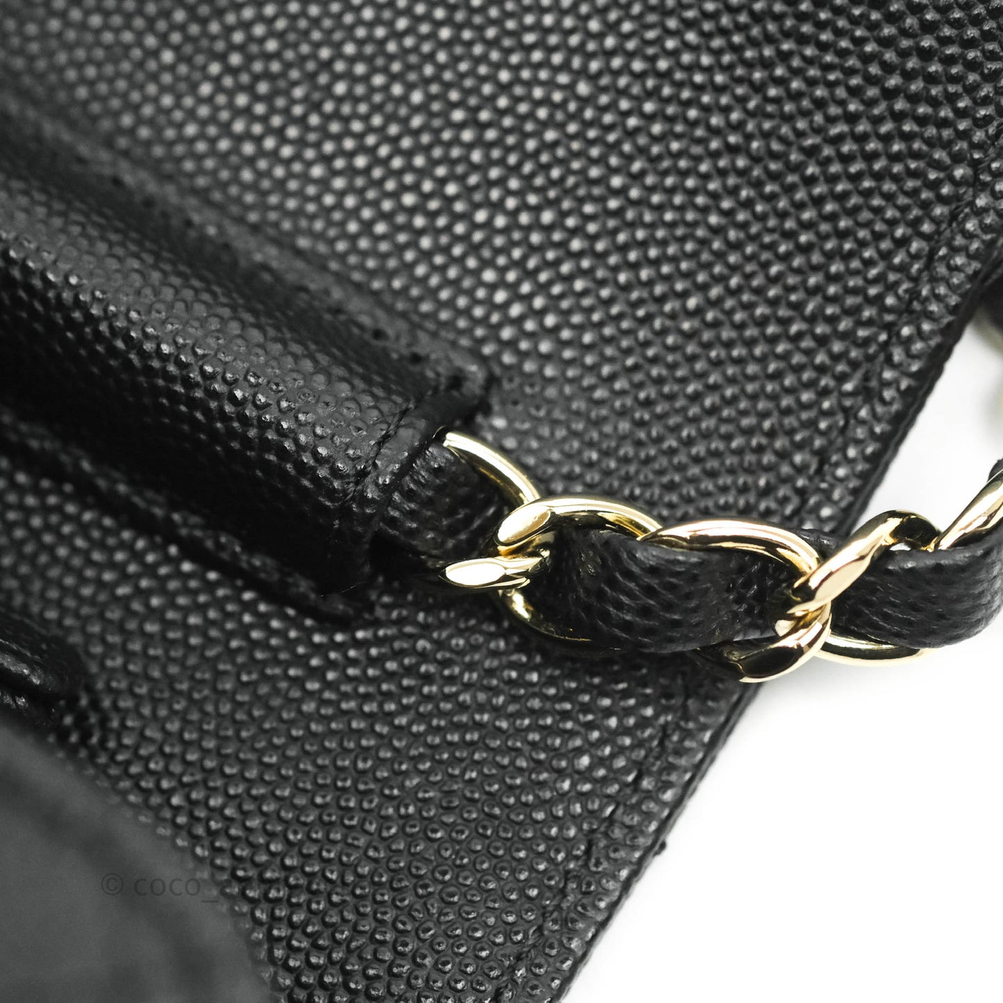 Chanel Quilted Small Like The Wallet Flap Black Caviar Light Gold Hardware 22C